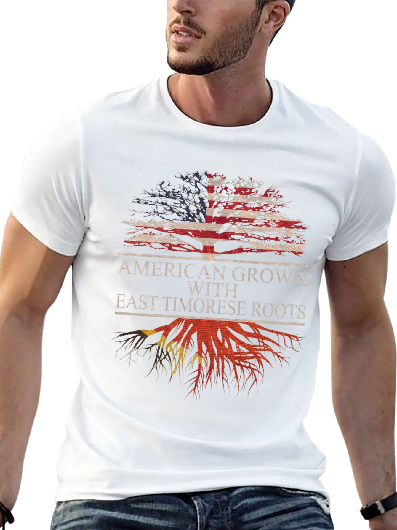 American Grown East Timorese Roots Graphic Tee