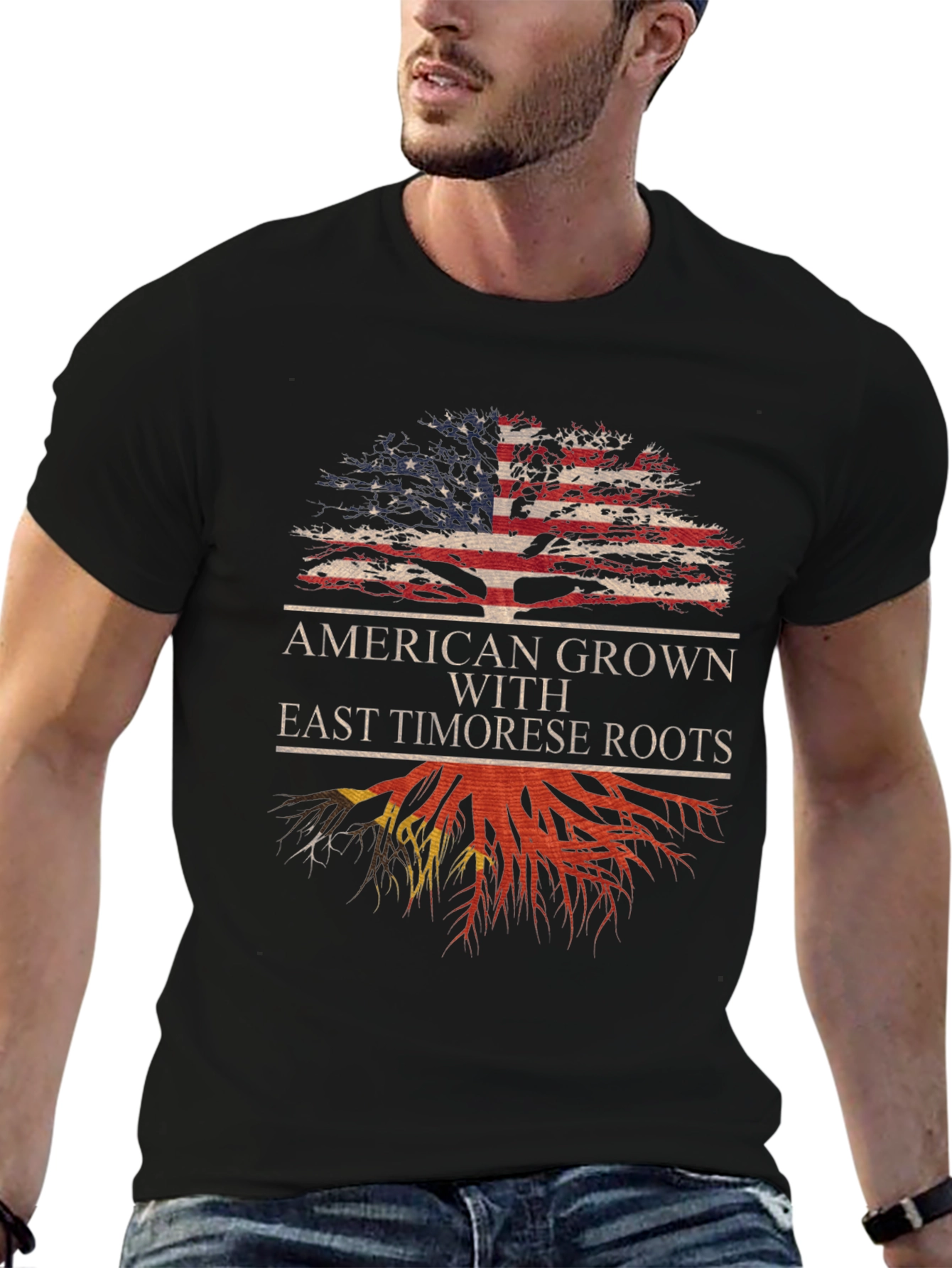 American Grown East Timorese Roots Graphic Tee