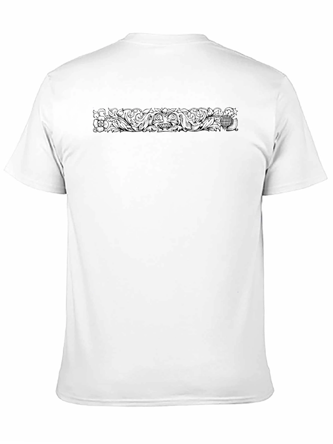 Mens Black Graphic Print Crew Neck T-Shirt