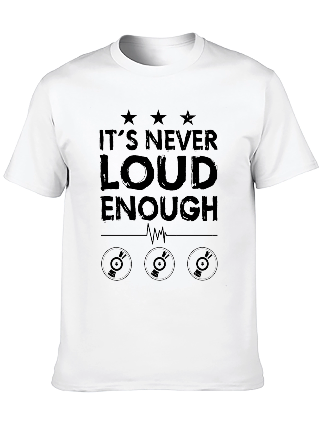 Its Never Loud Enough Black Graphic Tee