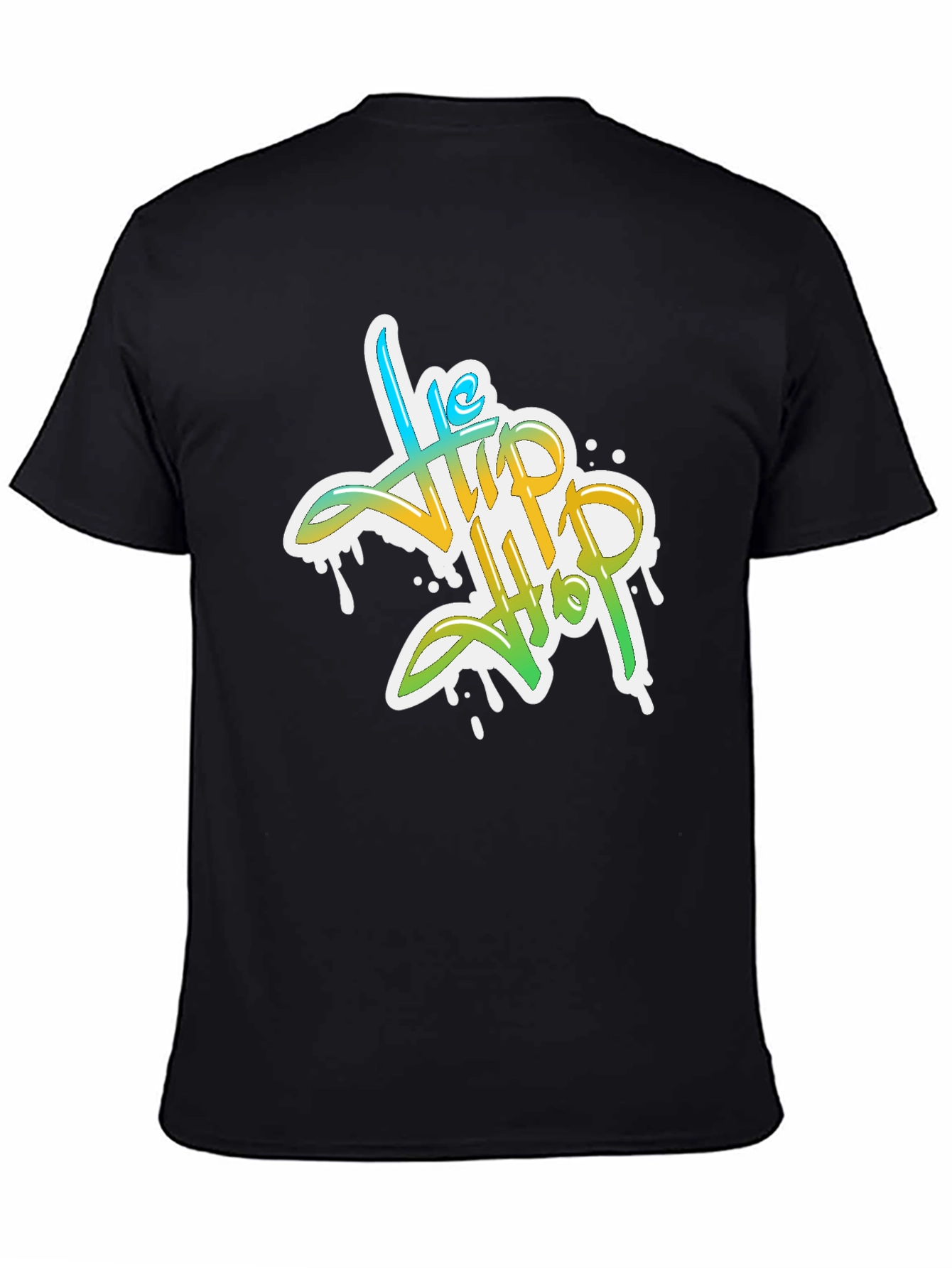 Stylish Hip Hop Graphic Print Black T-Shirt