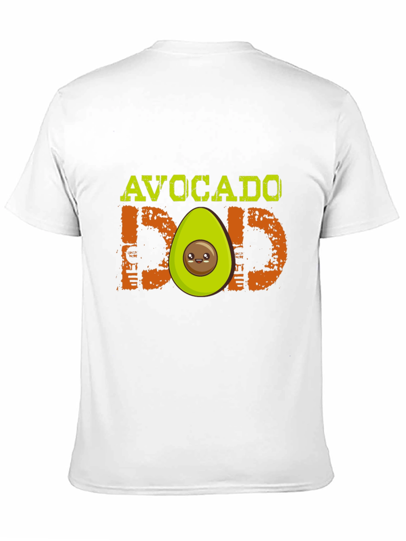 Avocado Dad Graphic T-Shirt - Black Cute Design