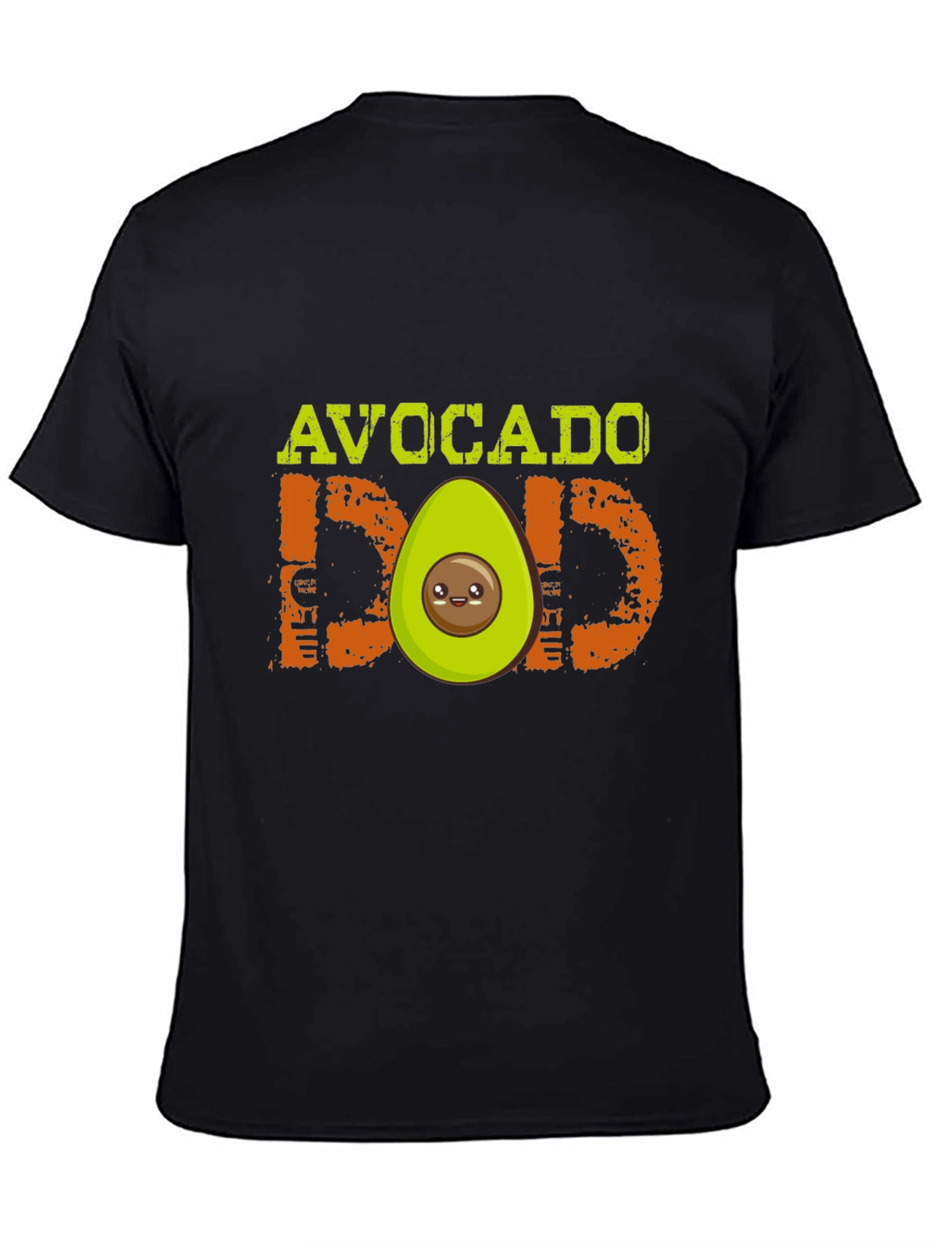 Avocado Dad Graphic T-Shirt - Black Cute Design