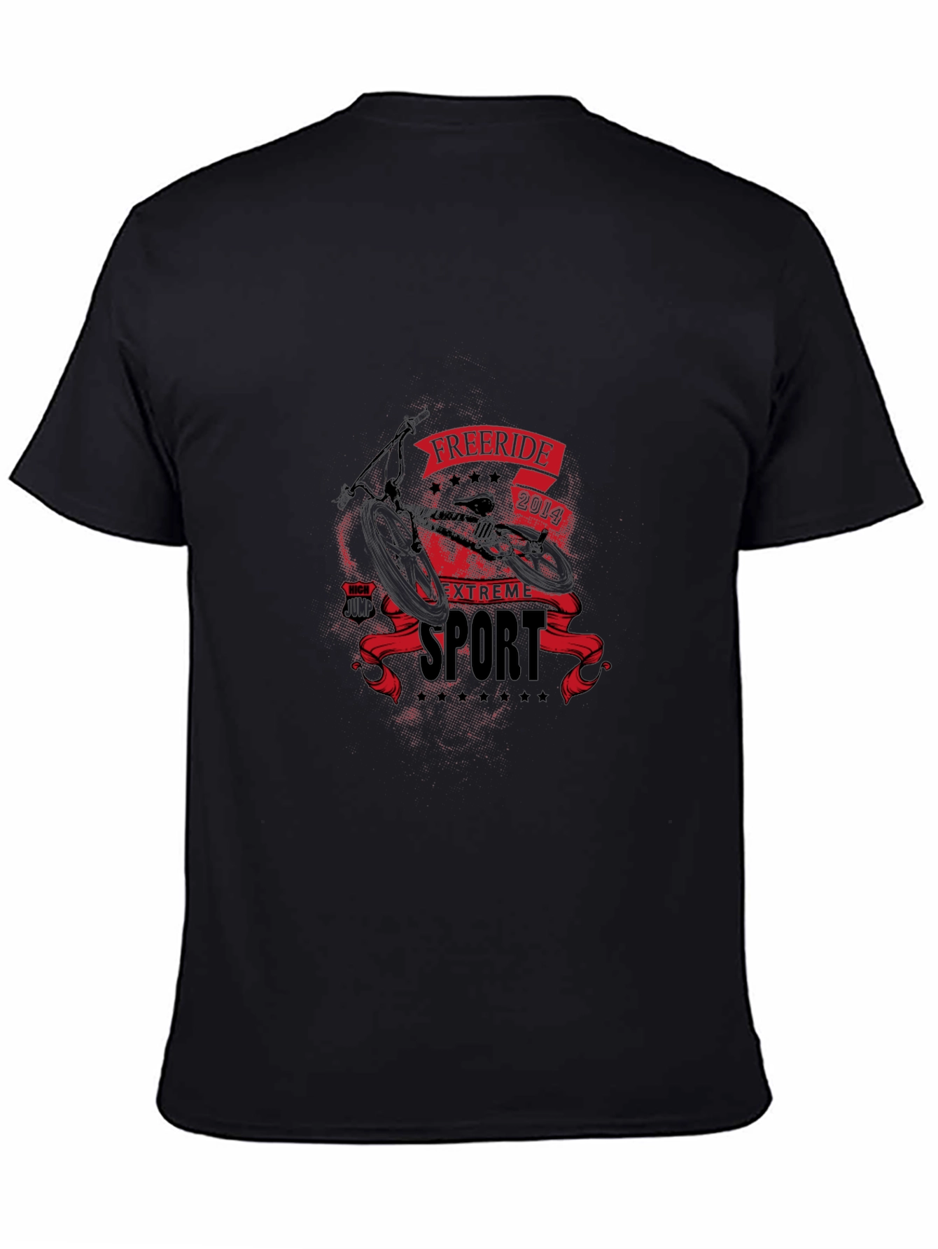 Freeride Extreme Sport Graphic Tee - Black