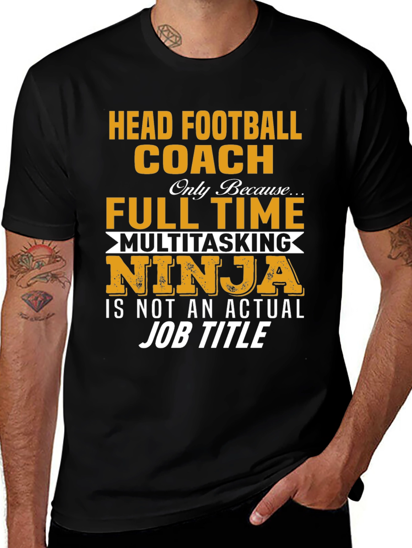 Head Football Coach Multitasking Ninja T-Shirt