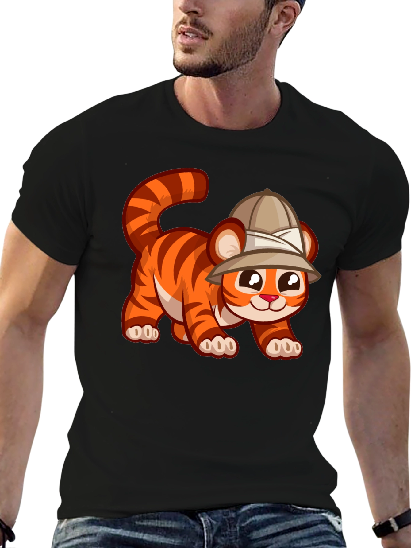 Cute Safari Tiger Graphic Tee