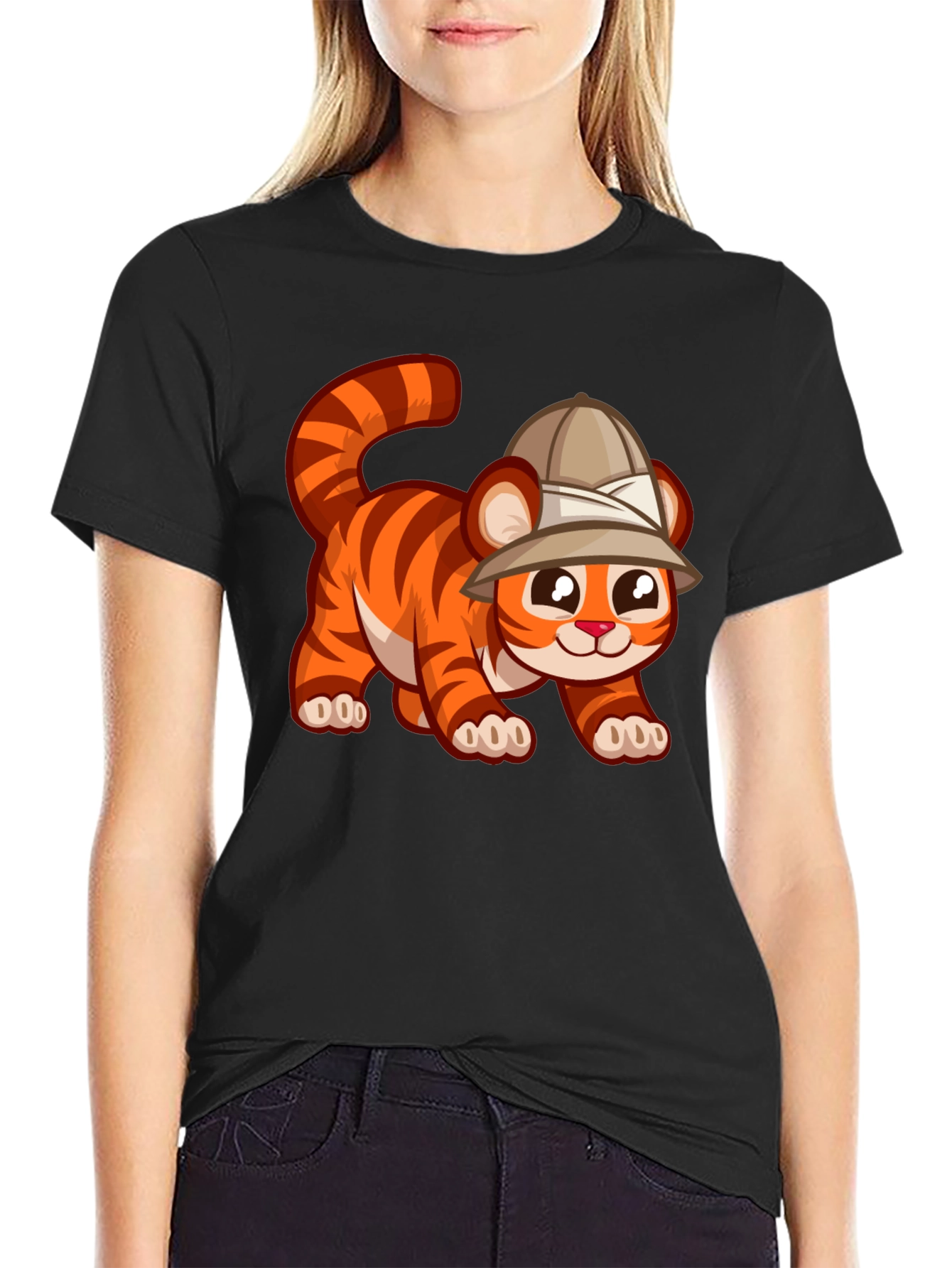 Cute Safari Tiger Graphic Tee