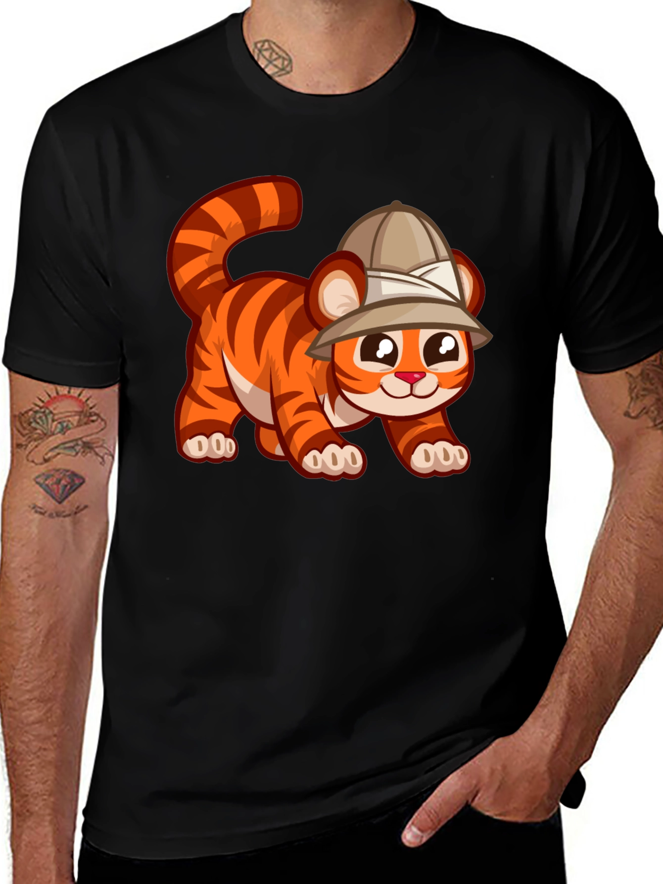 Cute Safari Tiger Graphic Tee