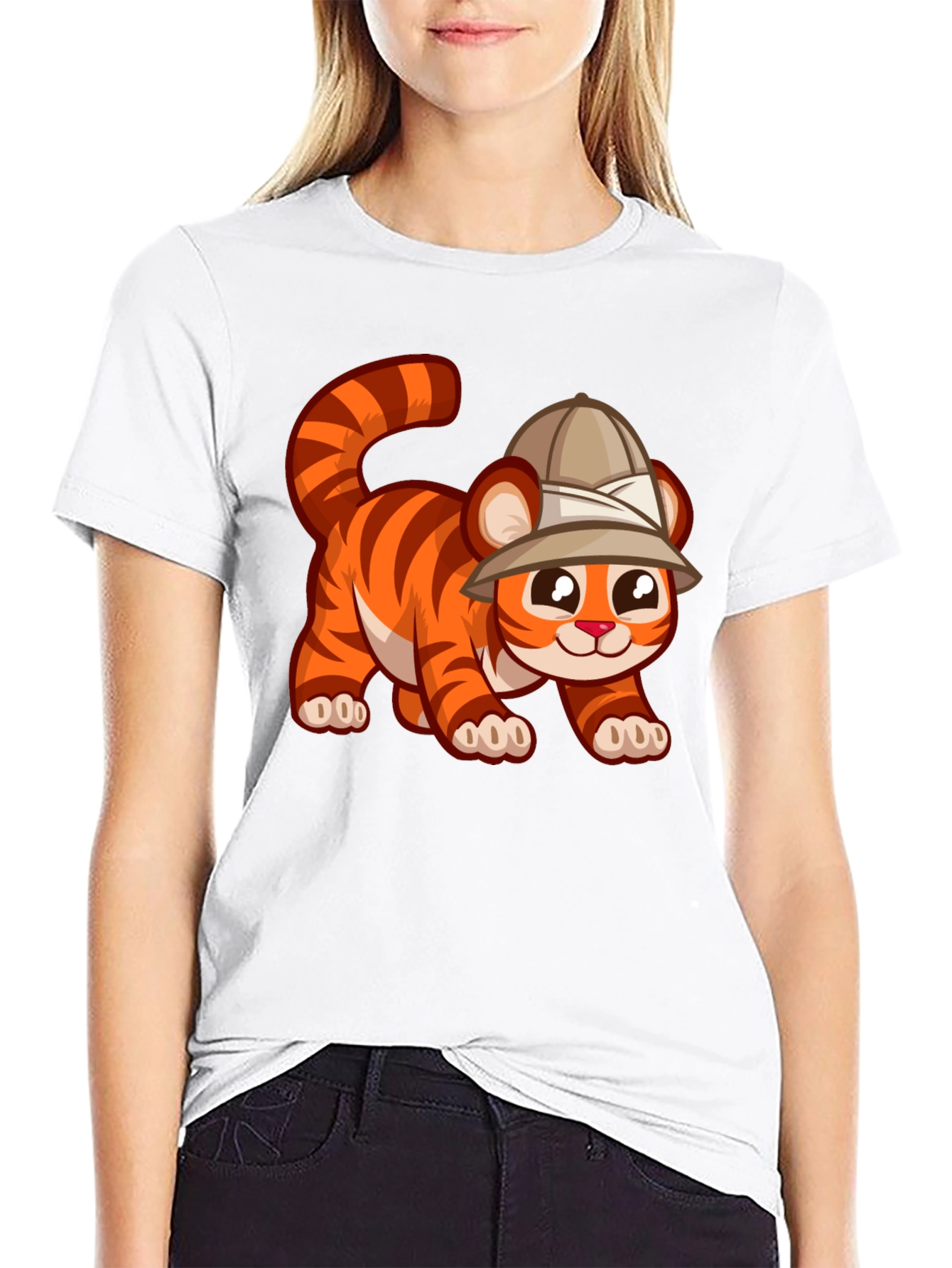 Cute Safari Tiger Graphic Tee