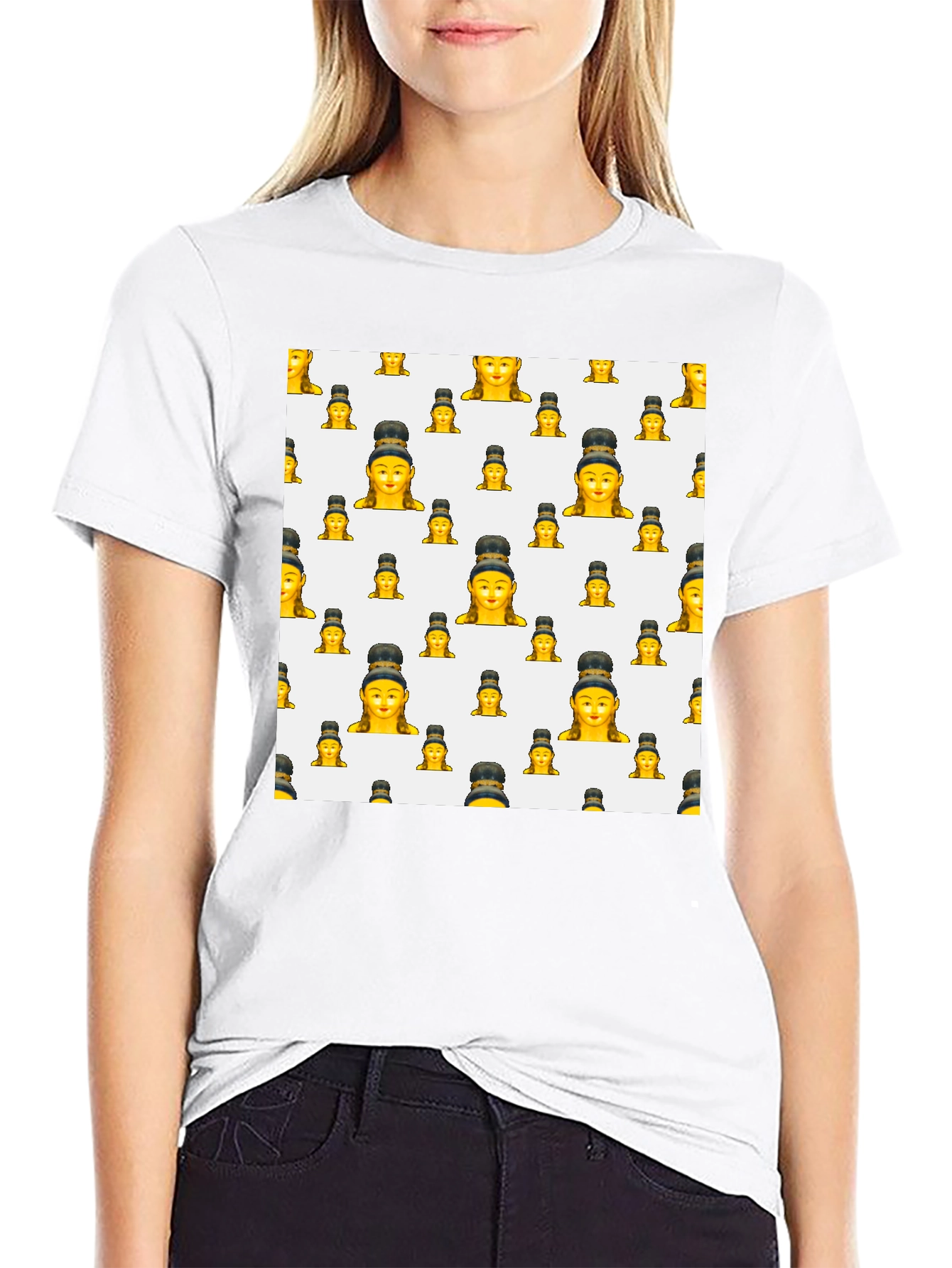 Emoji Buddha Black T-Shirt