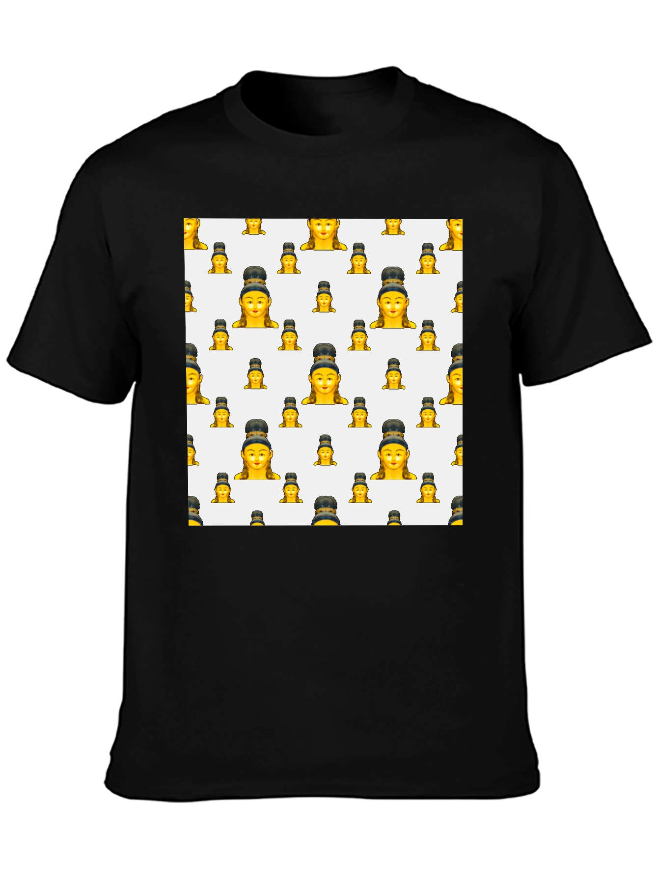 Emoji Buddha Black T-Shirt