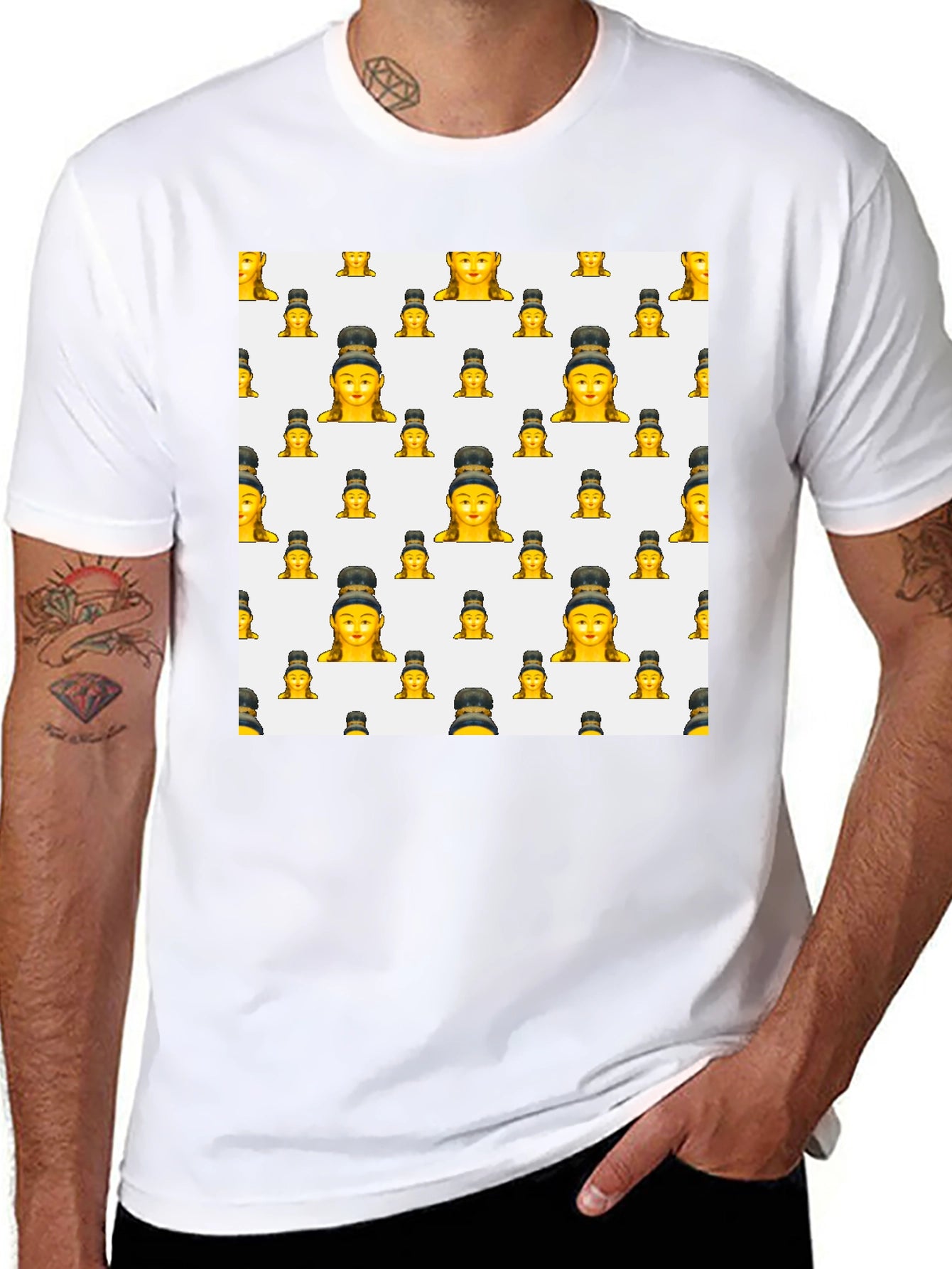 Emoji Buddha Black T-Shirt