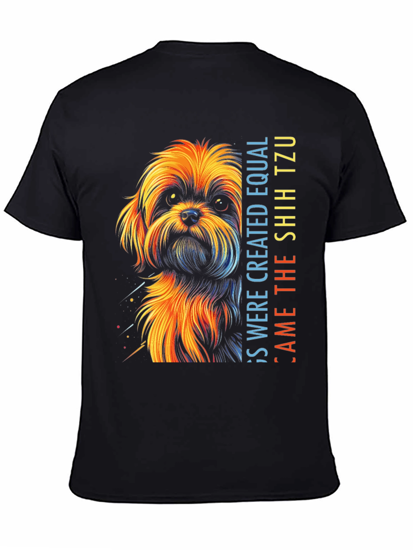 Shih Tzu Dog Graphic T-Shirt - Unisex Black Tee