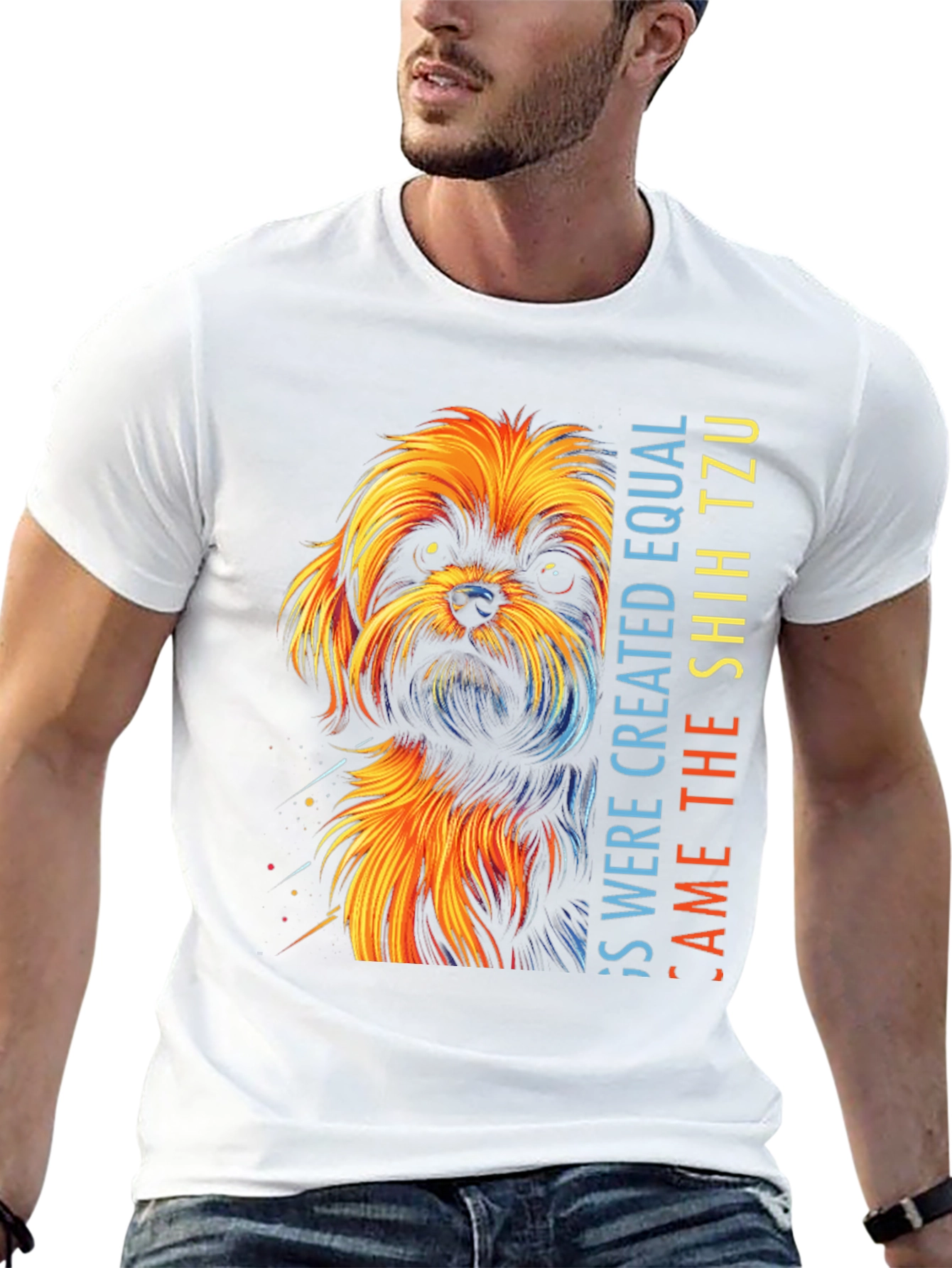 Shih Tzu Dog Graphic T-Shirt - Unisex Black Tee