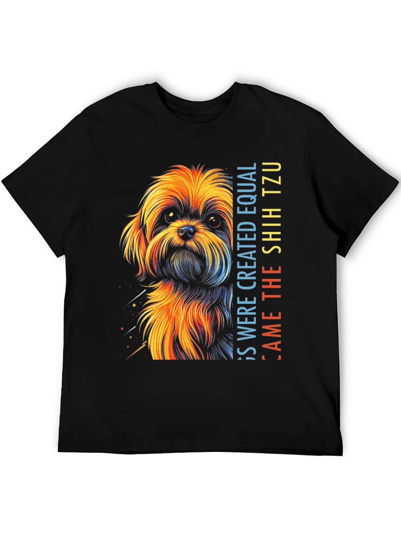 Shih Tzu Dog Graphic T-Shirt - Unisex Black Tee