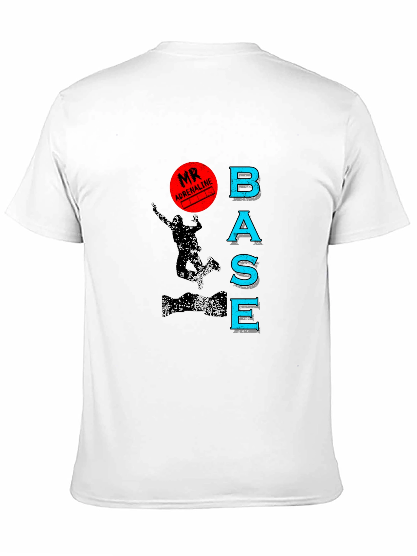 Mr. Adrenaline BASE Jump Black Graphic Tee