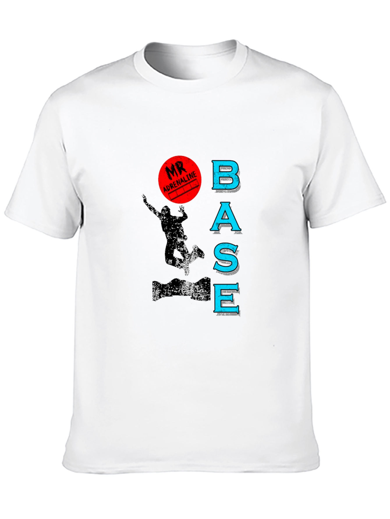 Mr. Adrenaline BASE Jump Black Graphic Tee