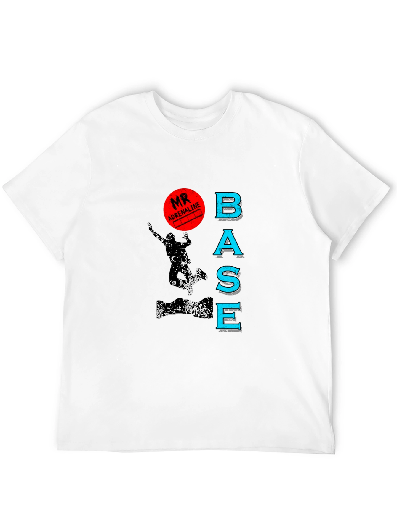 Mr. Adrenaline BASE Jump Black Graphic Tee