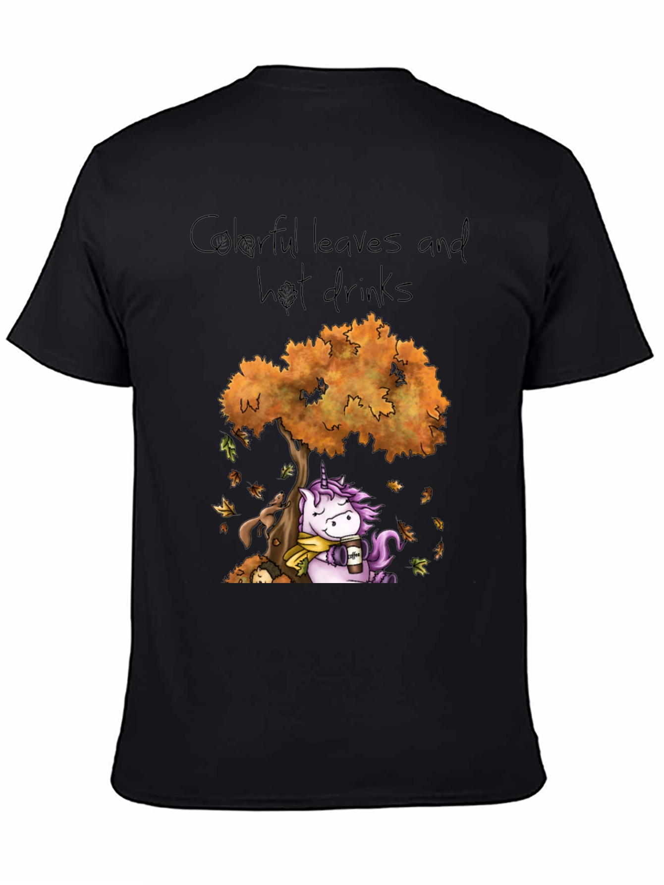 Fall Unicorn Coffee T-Shirt