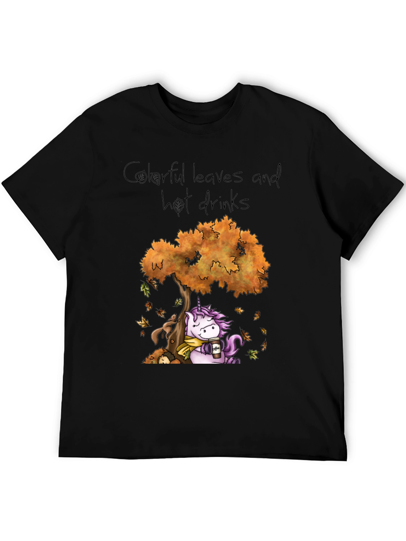 Fall Unicorn Coffee T-Shirt