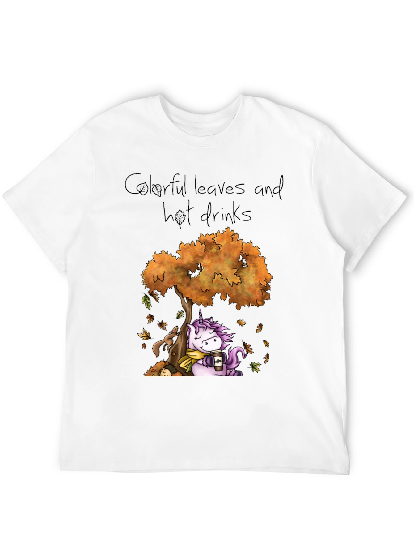 Fall Unicorn Coffee T-Shirt