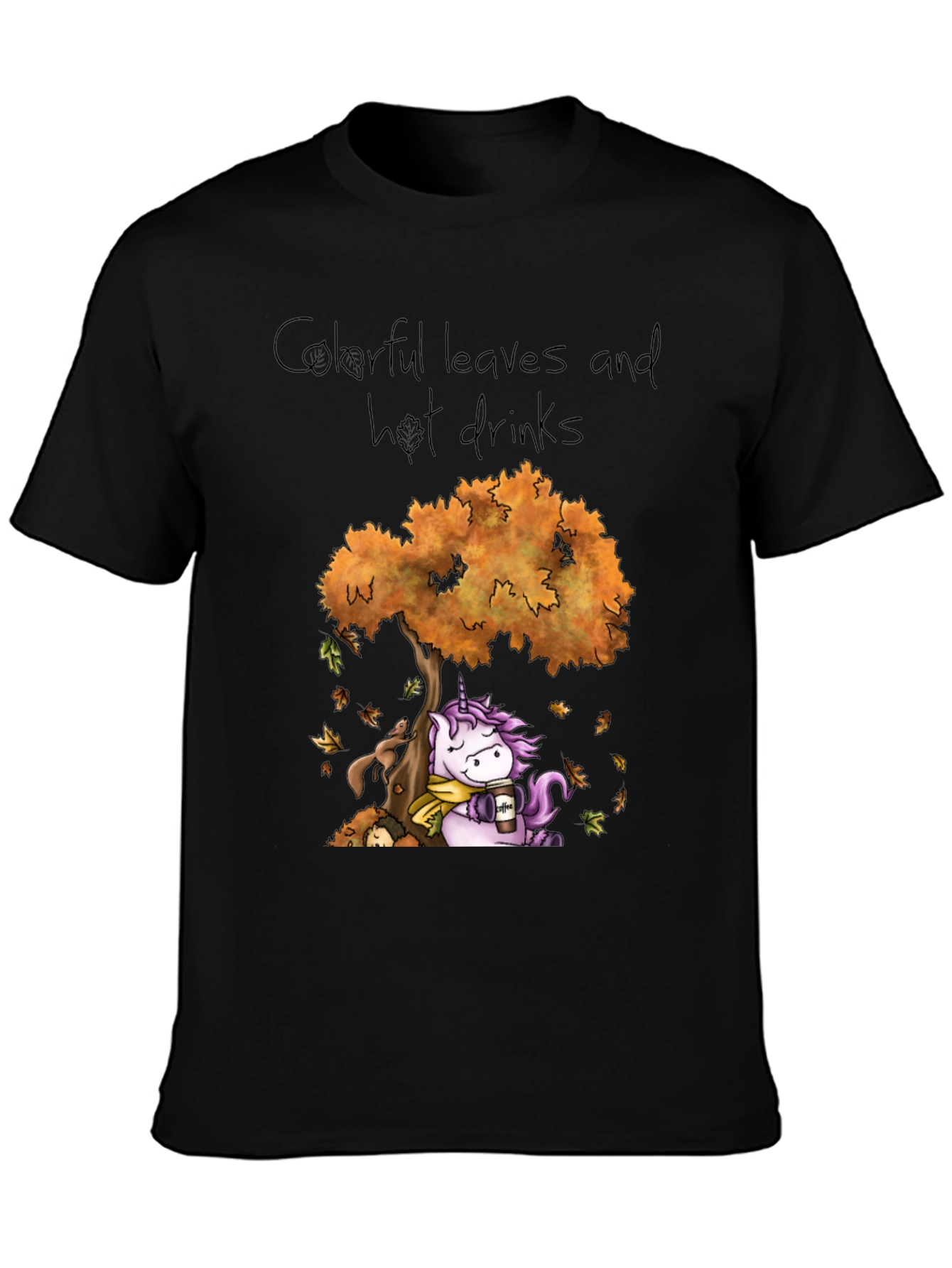 Fall Unicorn Coffee T-Shirt