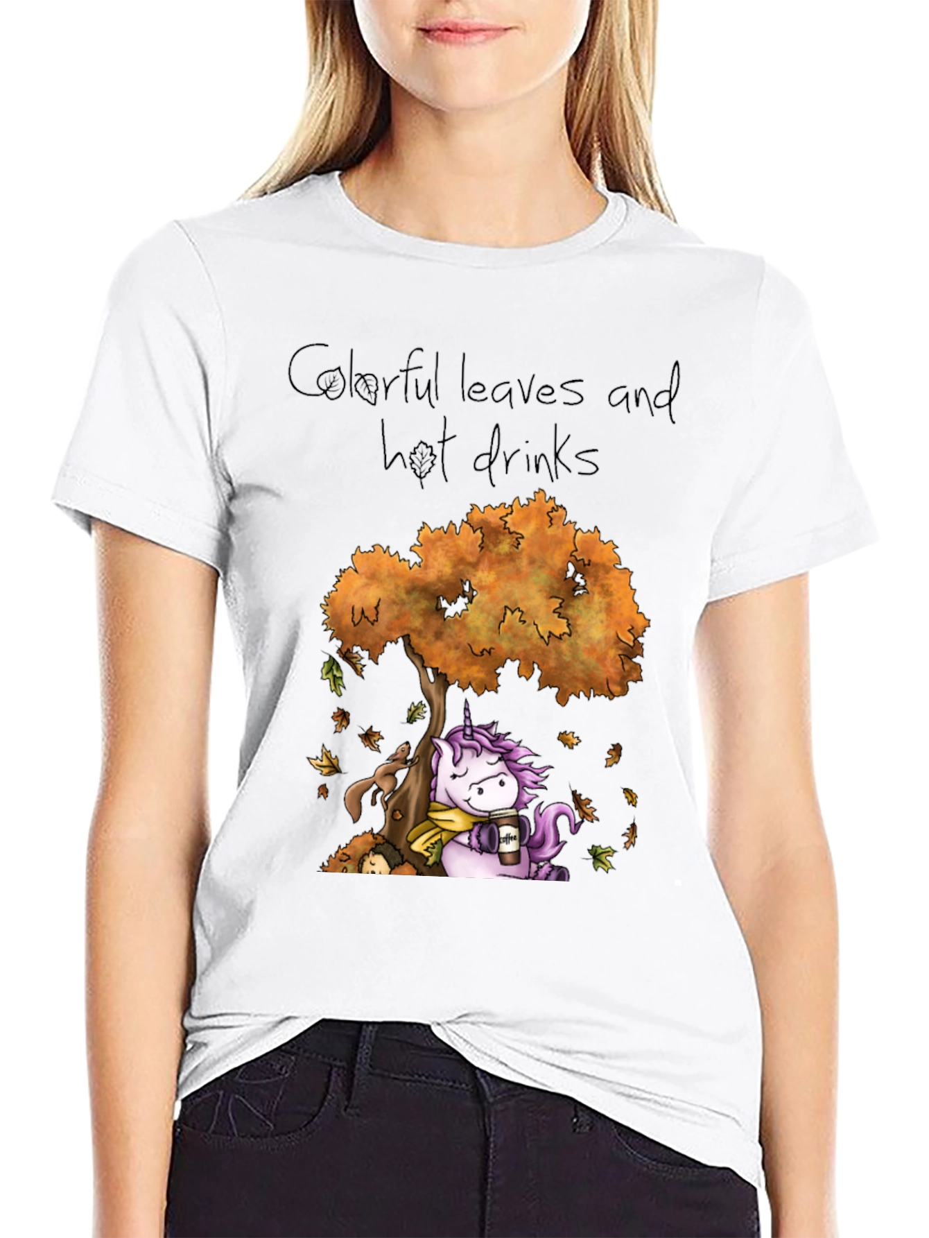 Fall Unicorn Coffee T-Shirt