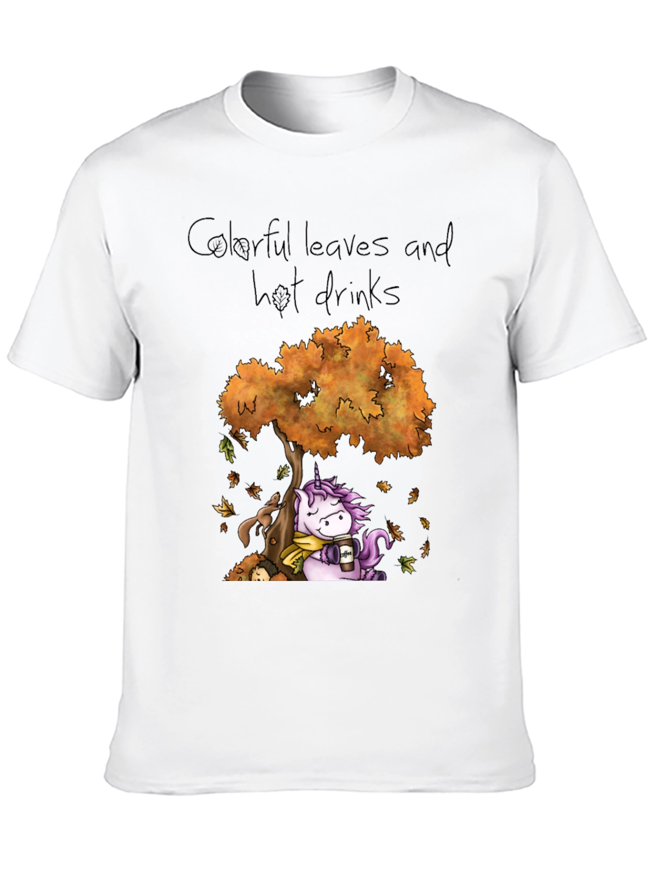 Fall Unicorn Coffee T-Shirt
