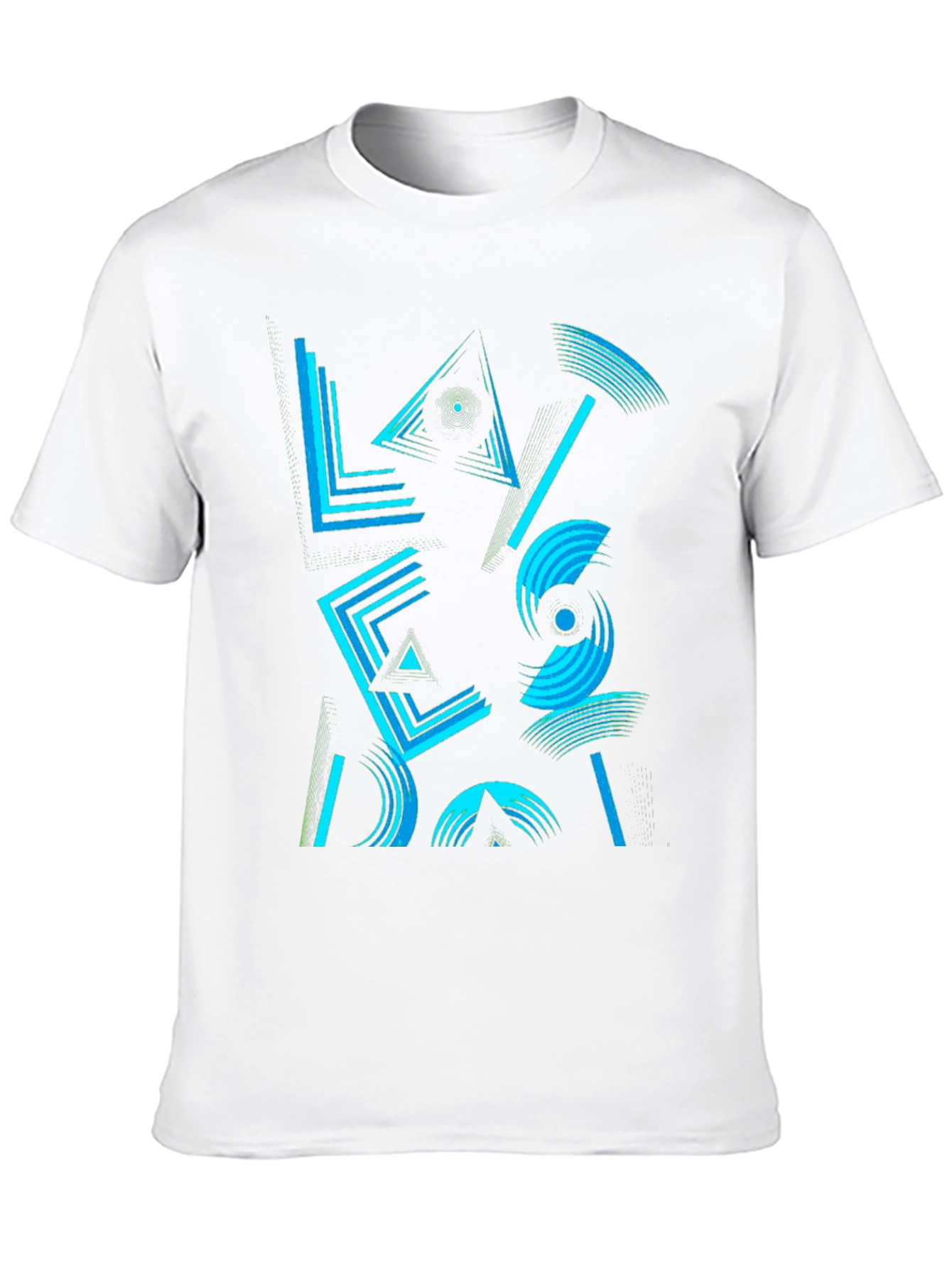 Geometric Graphic Print Mens Black T-Shirt