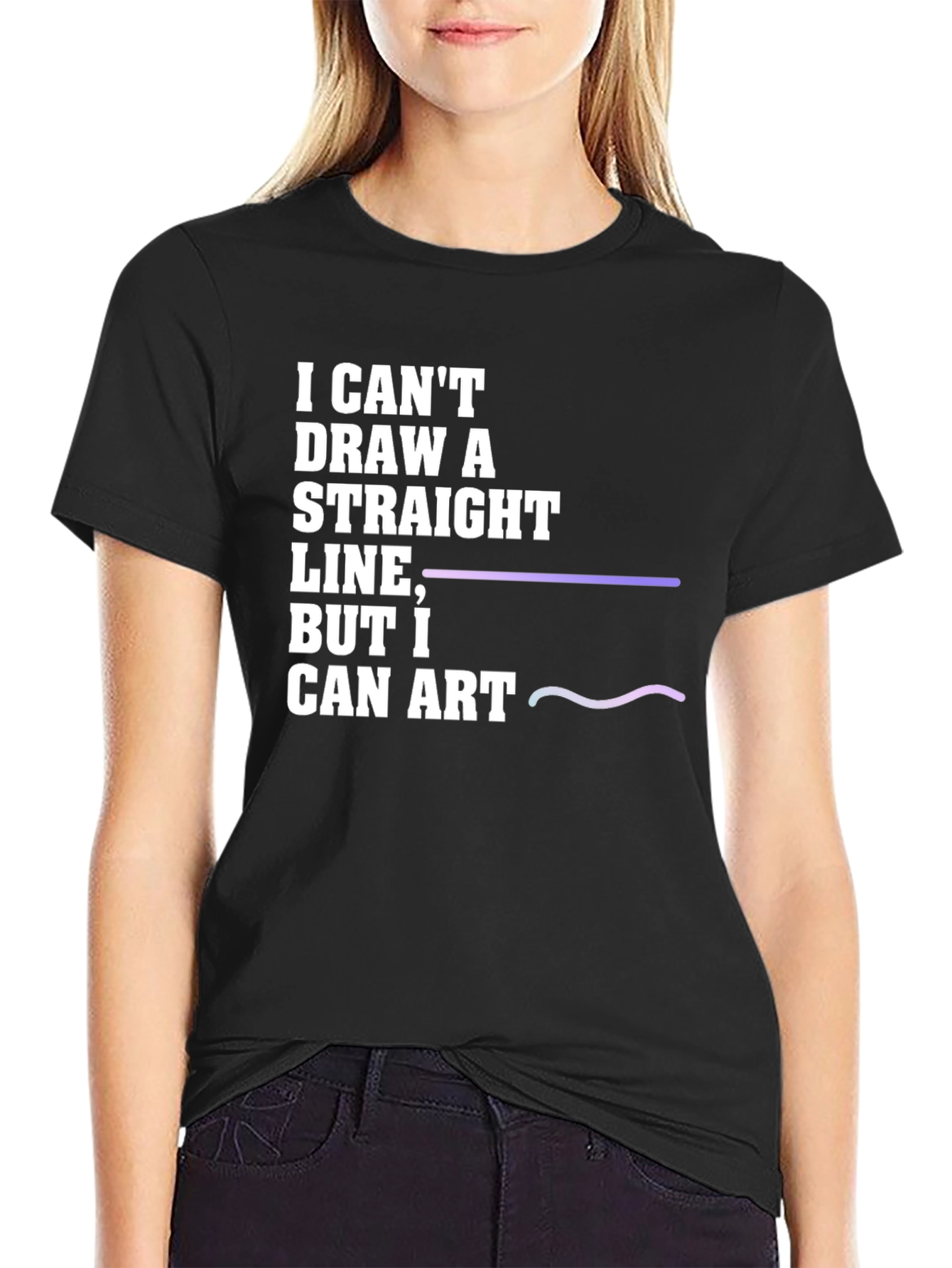 I Cant Draw a Straight Line T-Shirt