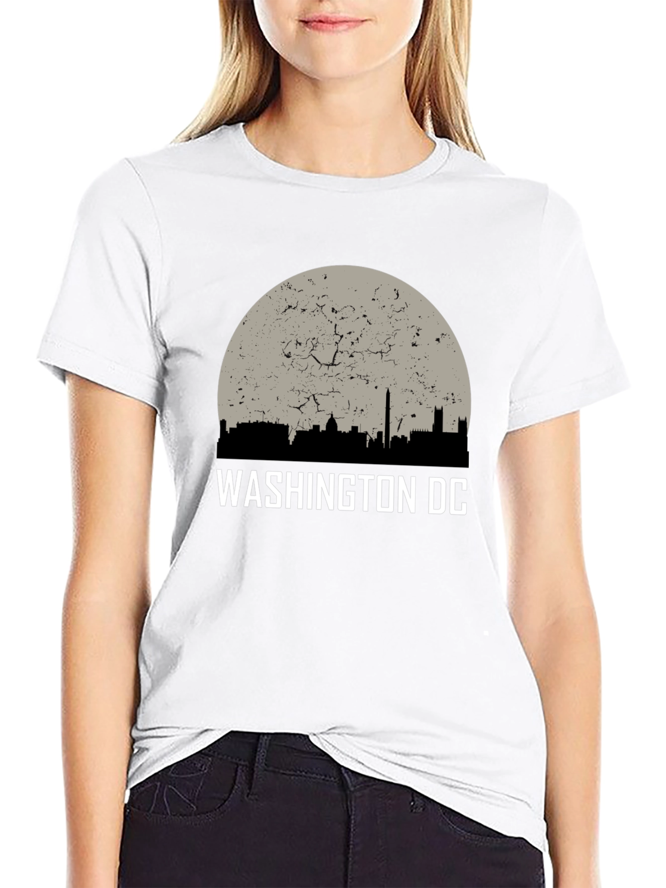 Washington DC Skyline T-Shirt - Black