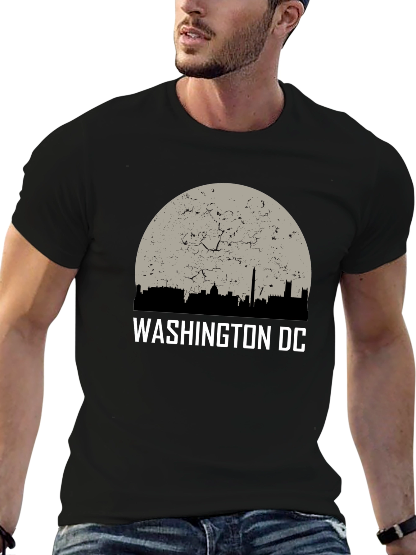 Washington DC Skyline T-Shirt - Black