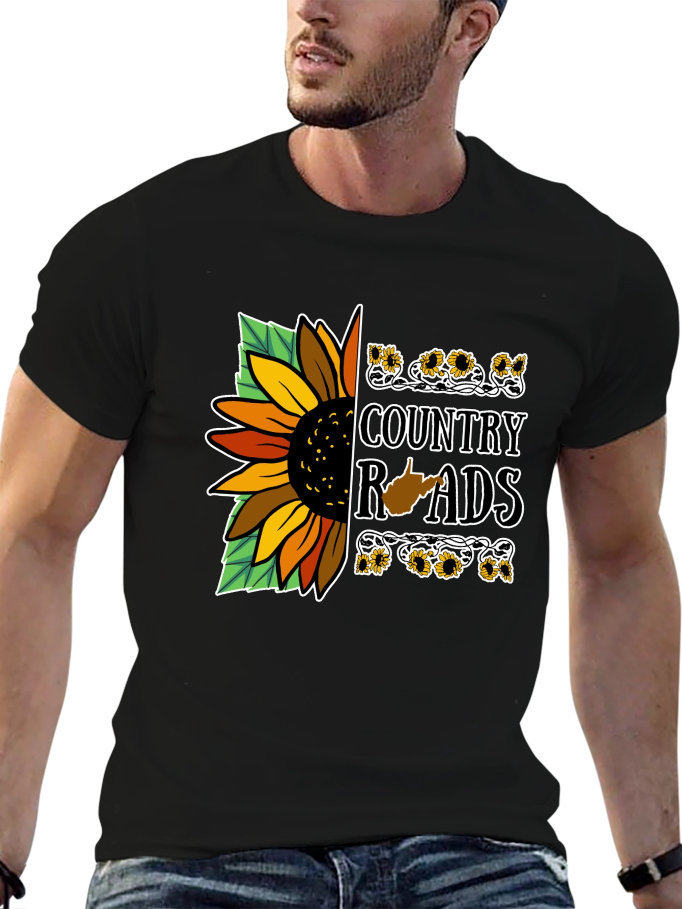 Country Roads Sunflower Graphic Tee
