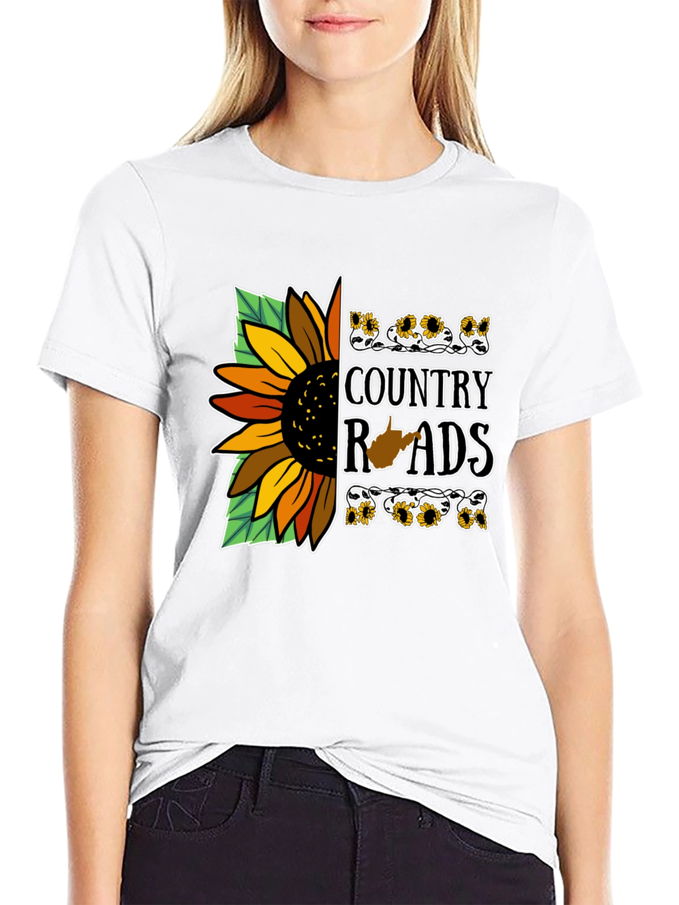 Country Roads Sunflower Graphic Tee