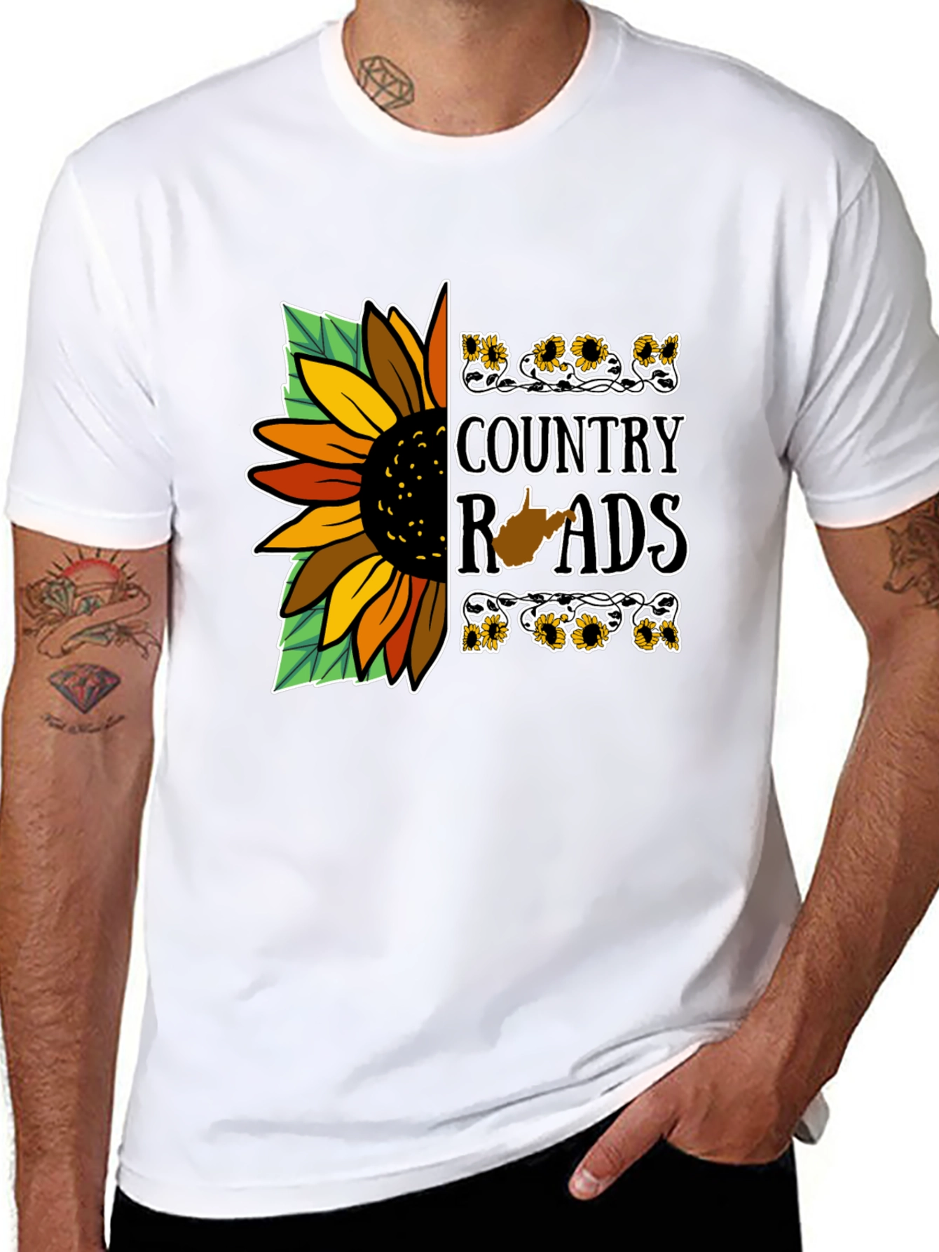 Country Roads Sunflower Graphic Tee