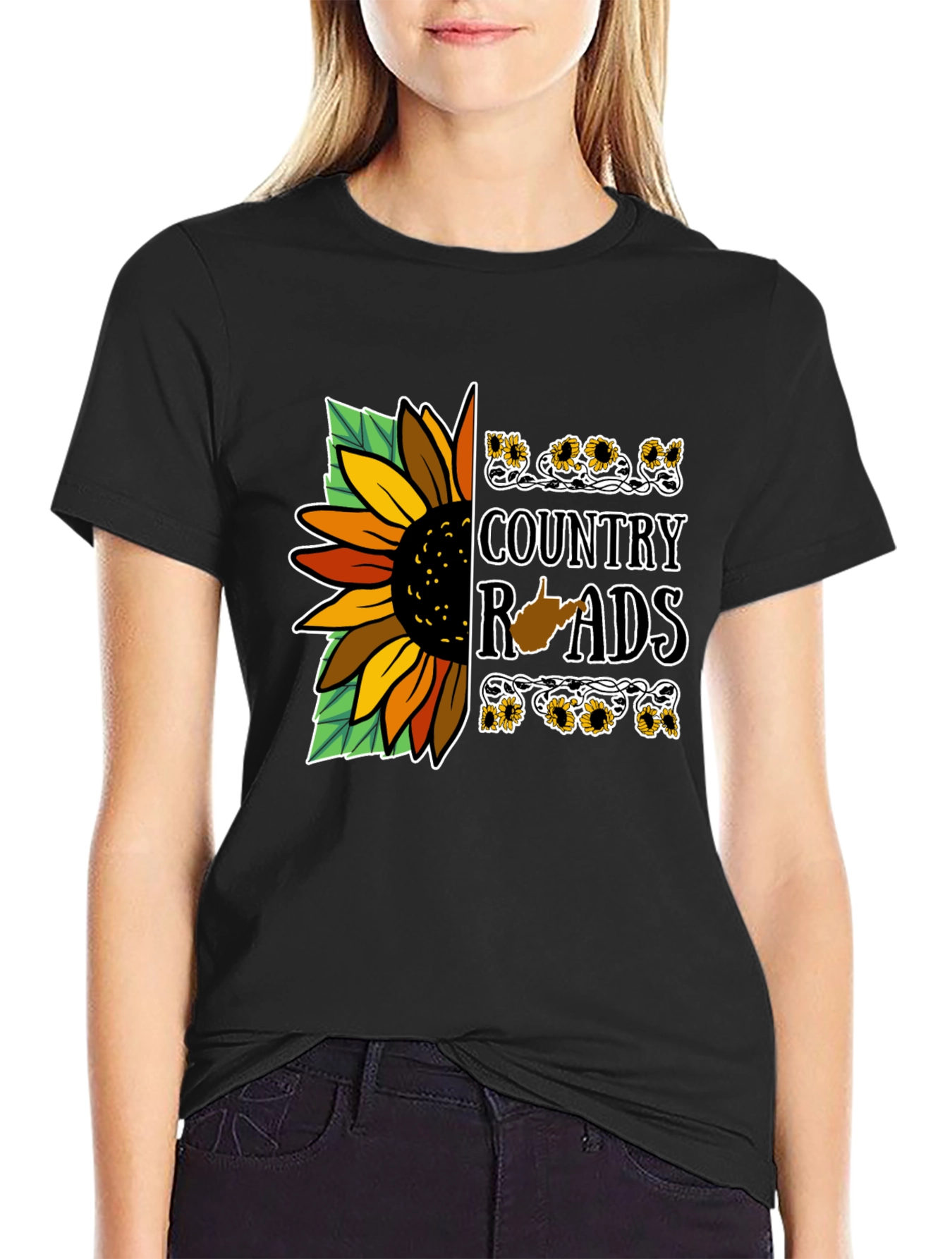 Country Roads Sunflower Graphic Tee