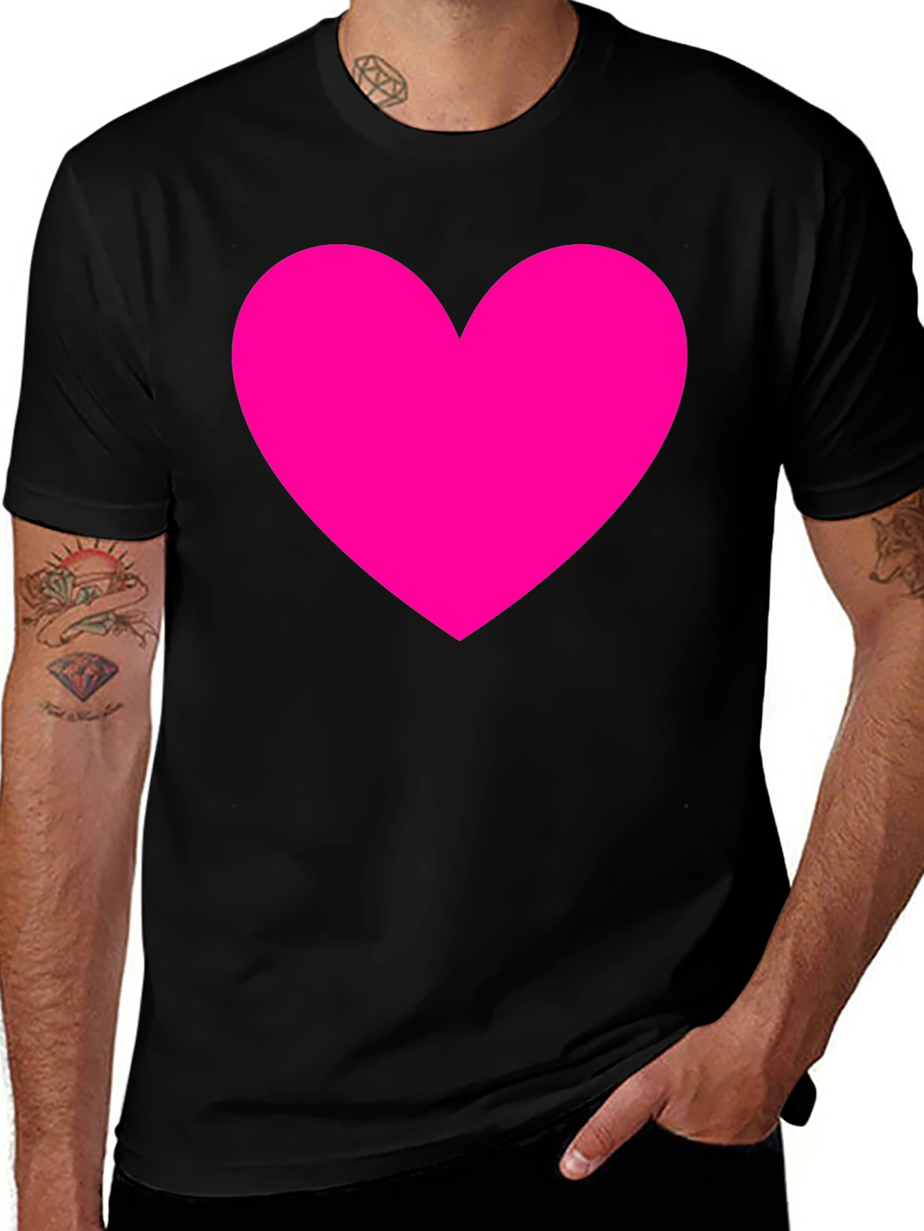 Heart Graphic Black Tee