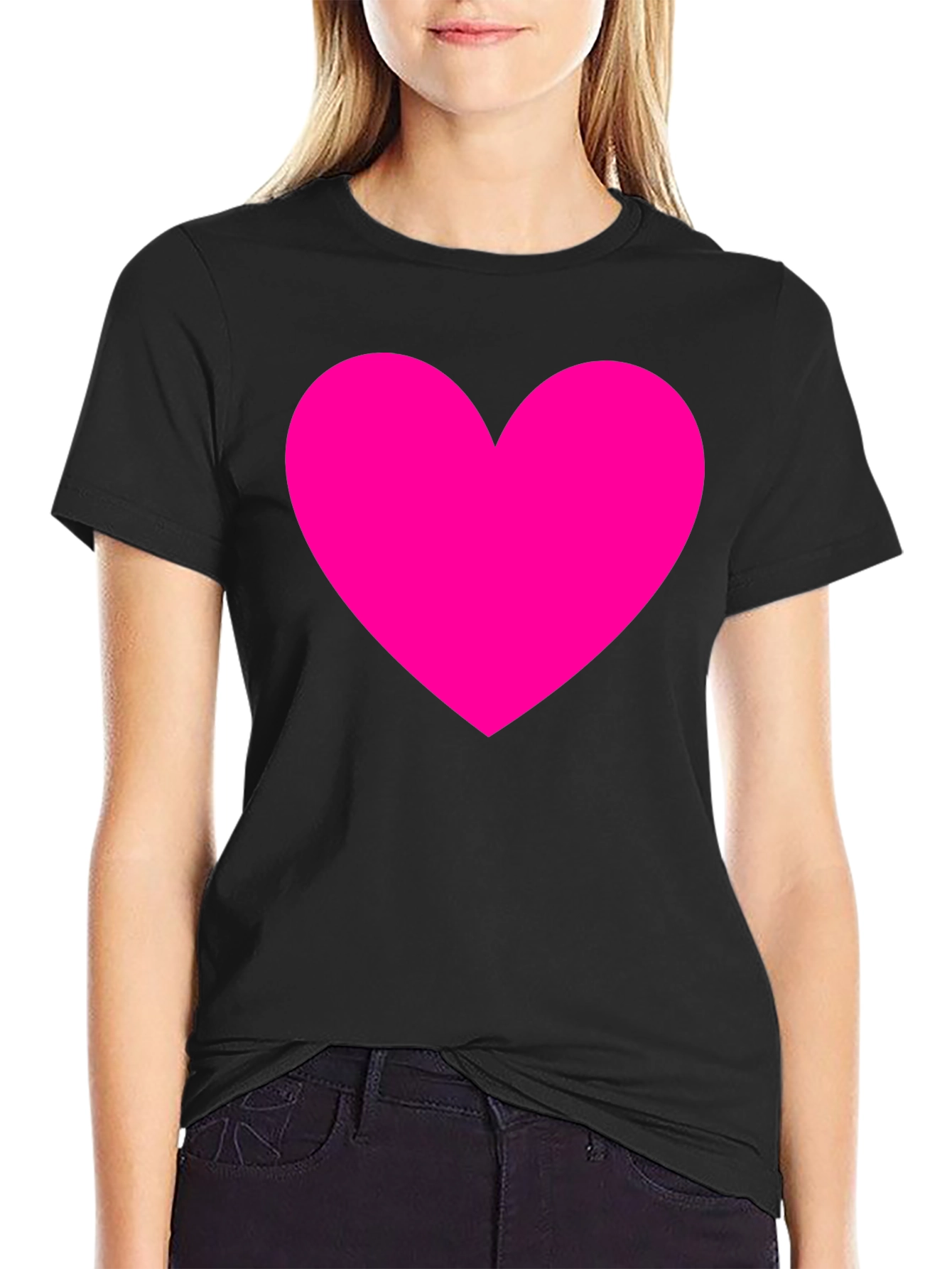 Heart Graphic Black Tee