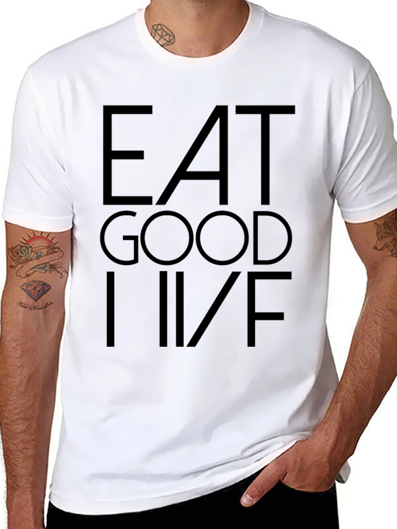 Eat Good Live T-Shirt - Stylish Black Tee