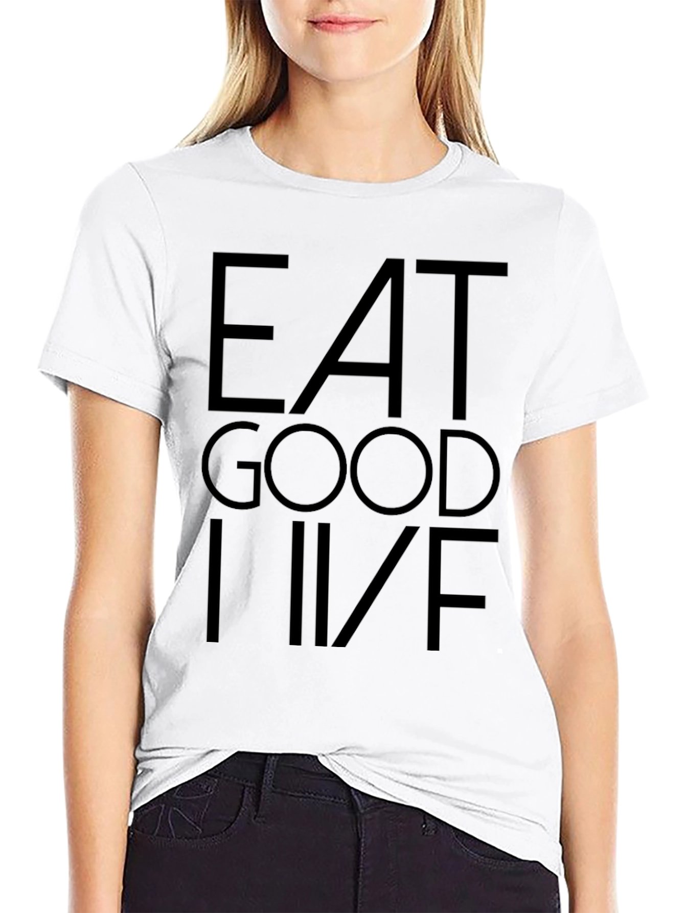 Eat Good Live T-Shirt - Stylish Black Tee