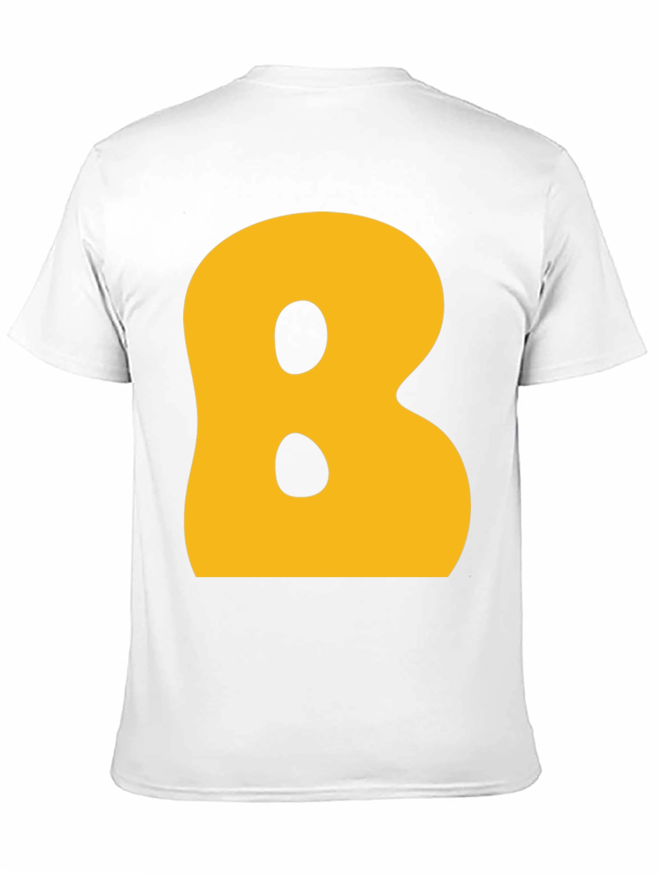 Letter B Graphic T-Shirt - Black Cotton Blend