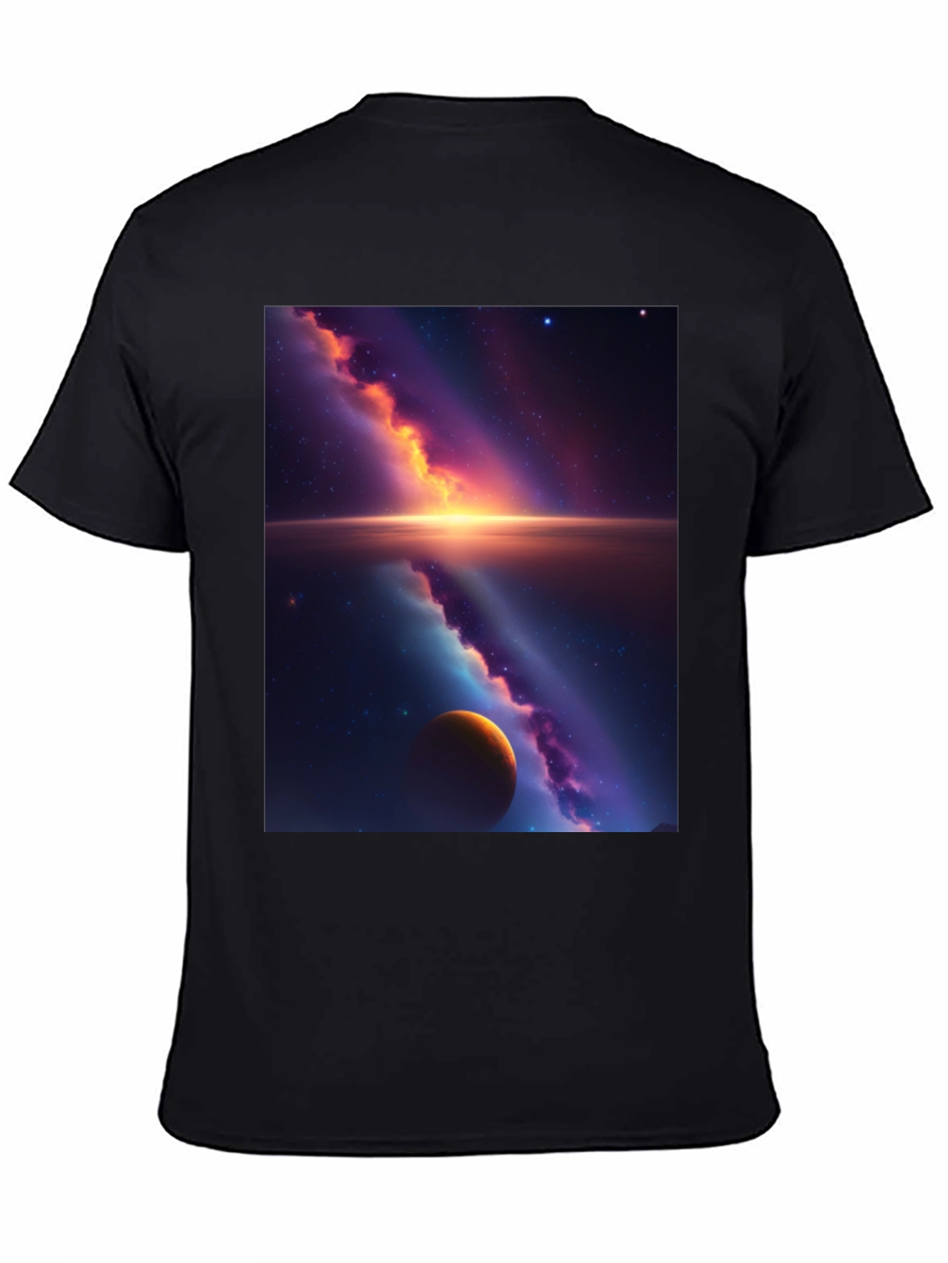 Galaxy Graphic Tee - Black Cotton Blend