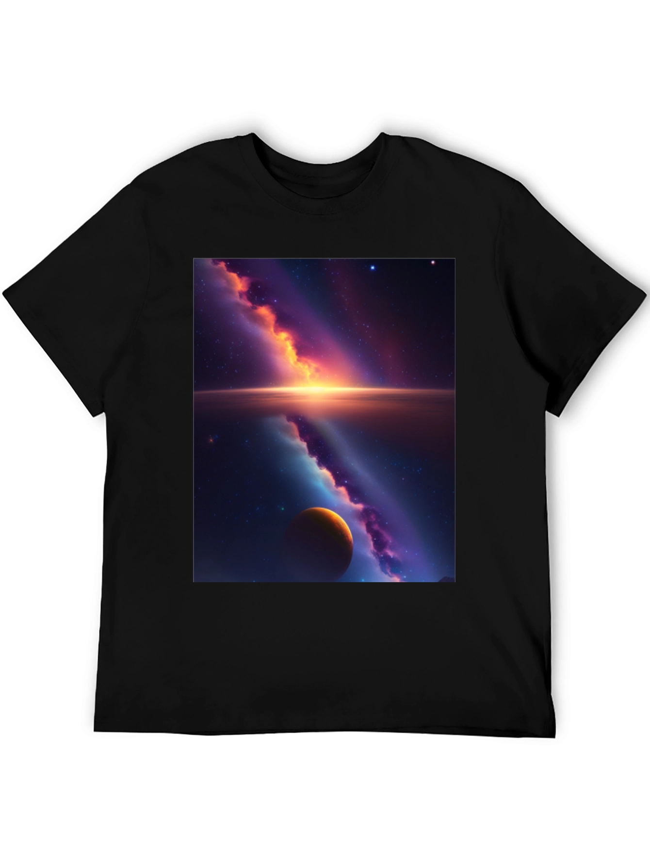 Galaxy Graphic Tee - Black Cotton Blend