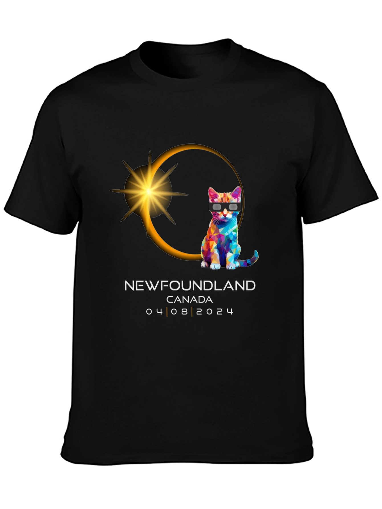 Newfoundland Eclipse Cat T-Shirt - August 2024