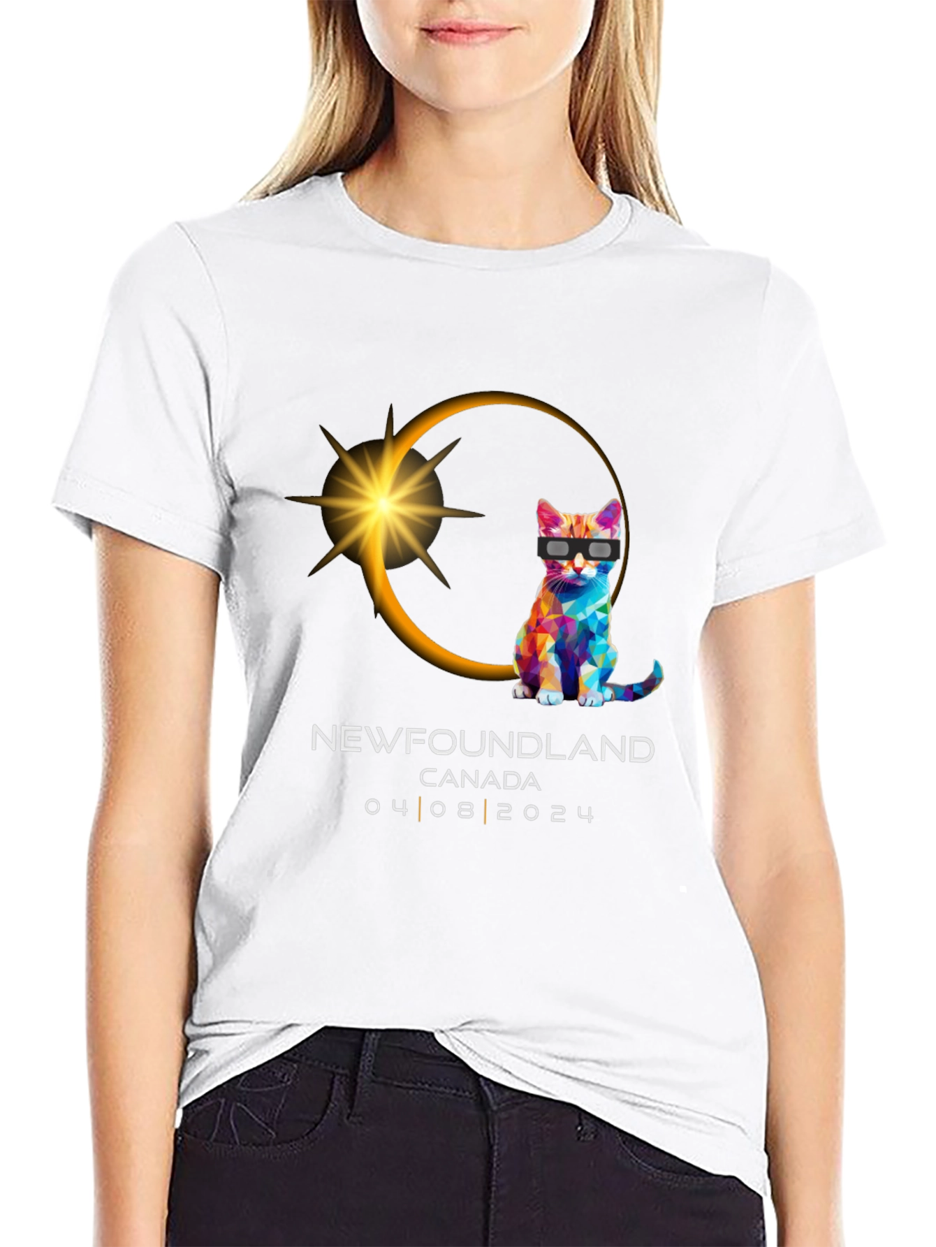 Newfoundland Eclipse Cat T-Shirt - August 2024