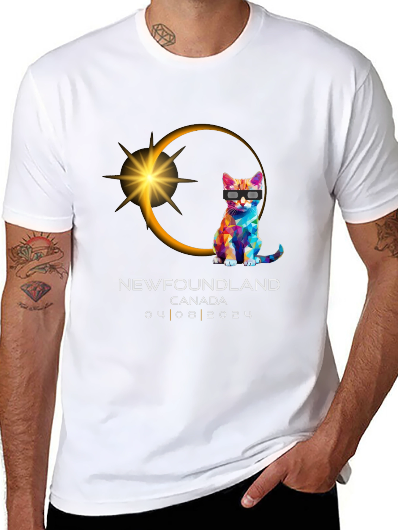 Newfoundland Eclipse Cat T-Shirt - August 2024
