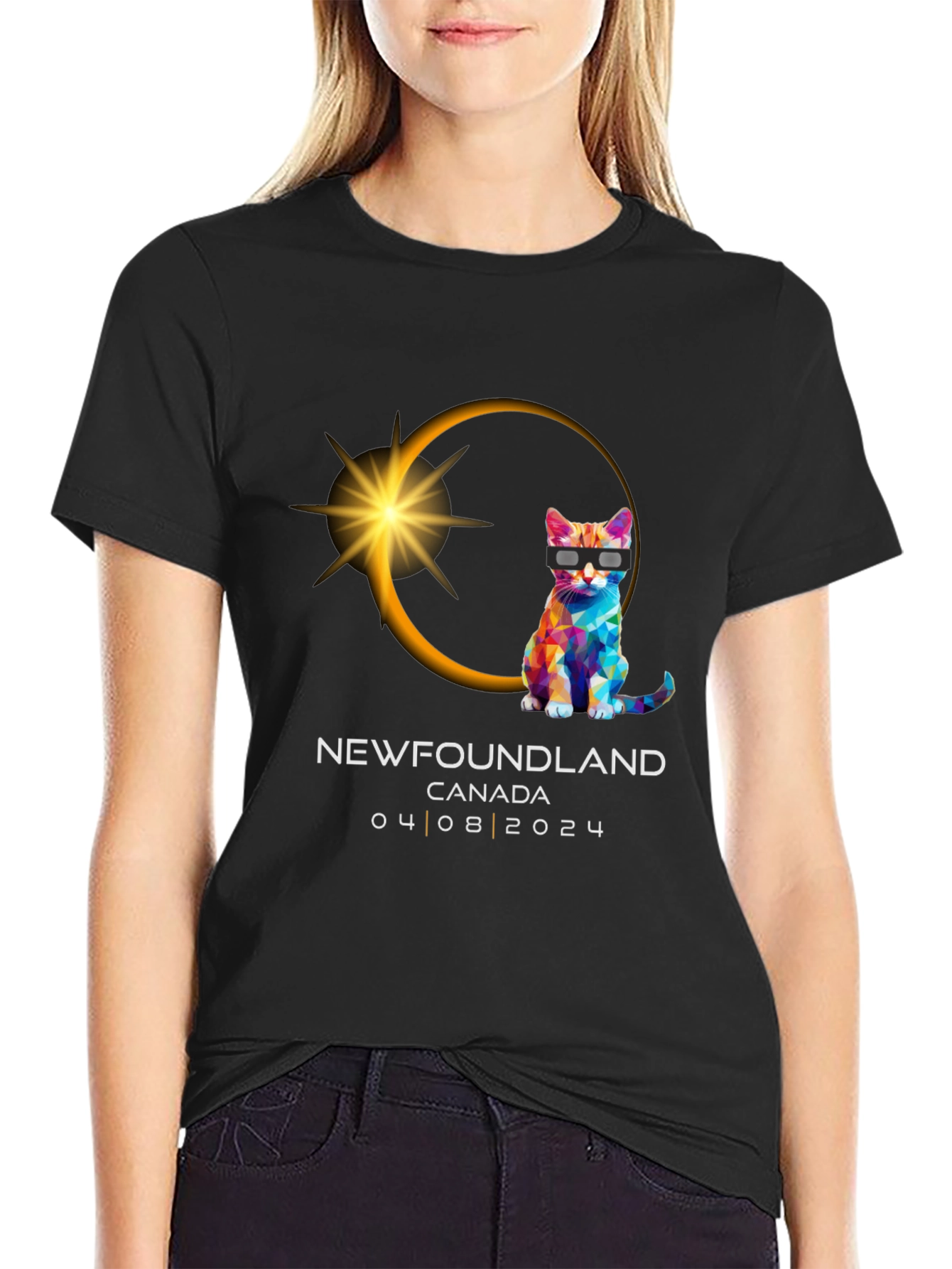 Newfoundland Eclipse Cat T-Shirt - August 2024