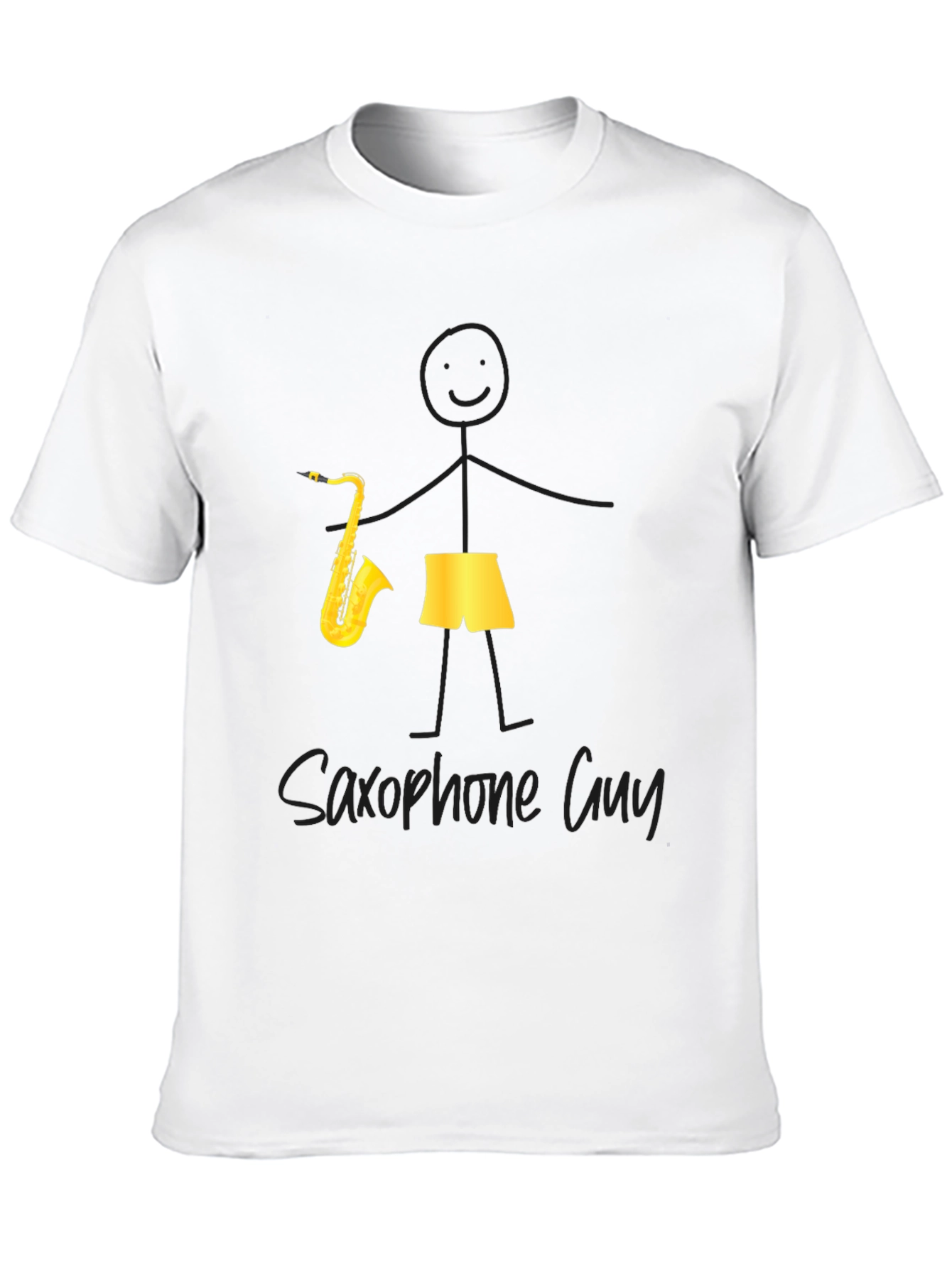 Saxophone Guy Graphic Tee - Black T-Shirt