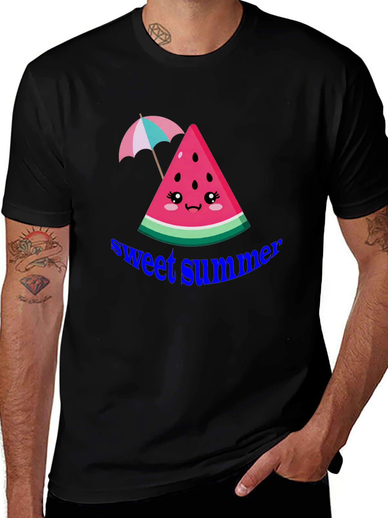 Sweet Summer Watermelon Graphic T-Shirt