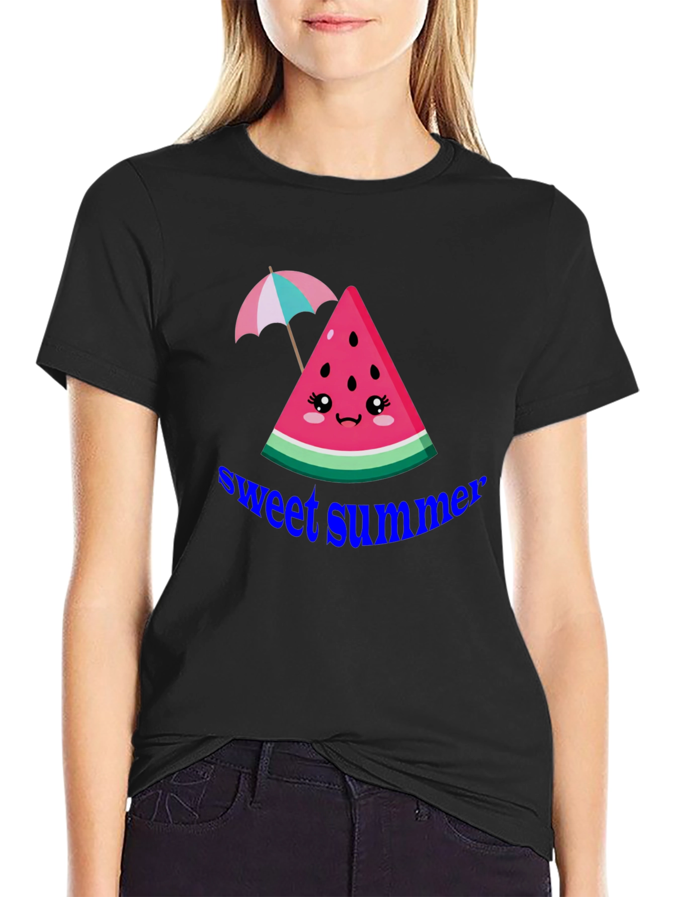 Sweet Summer Watermelon Graphic T-Shirt